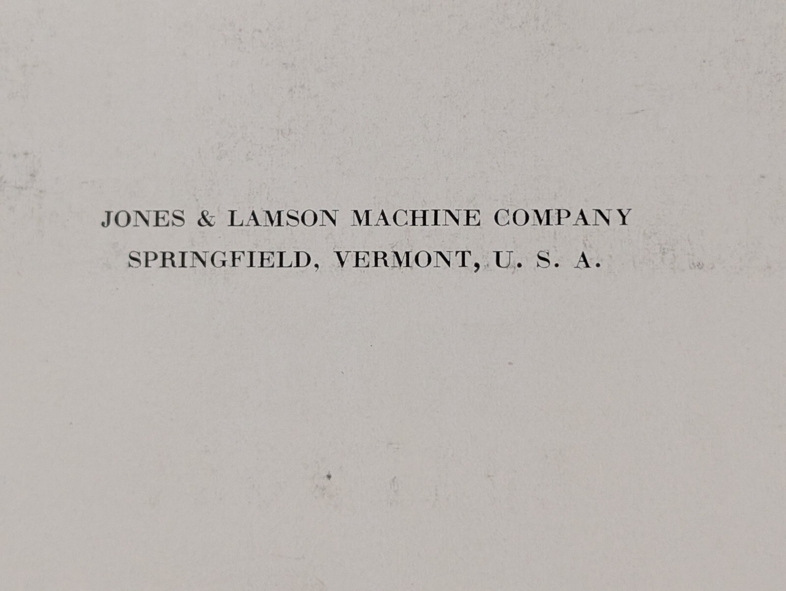 Vintage Jones & Lamson Turret Lathes Machine Tools Manual Handbook Hard Copy