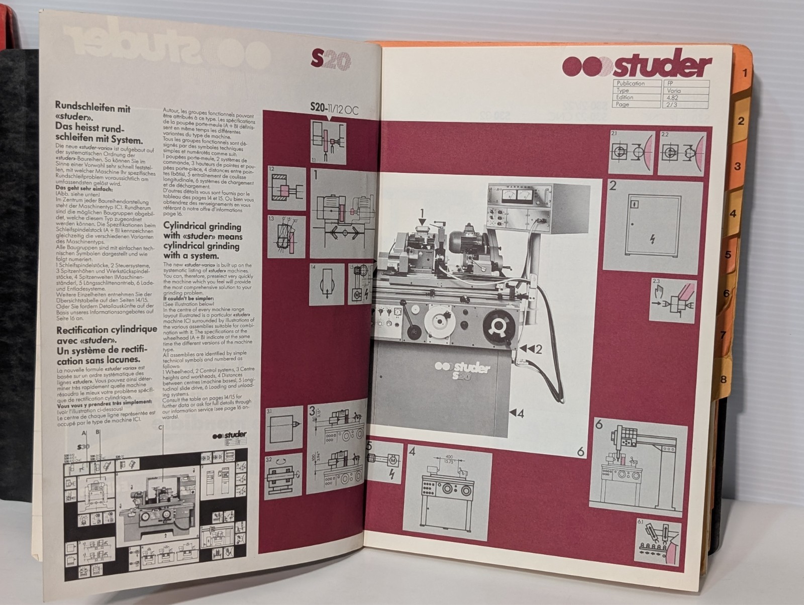 Studer S40-12 Instruction Manual Universal Cylindrical Grinder