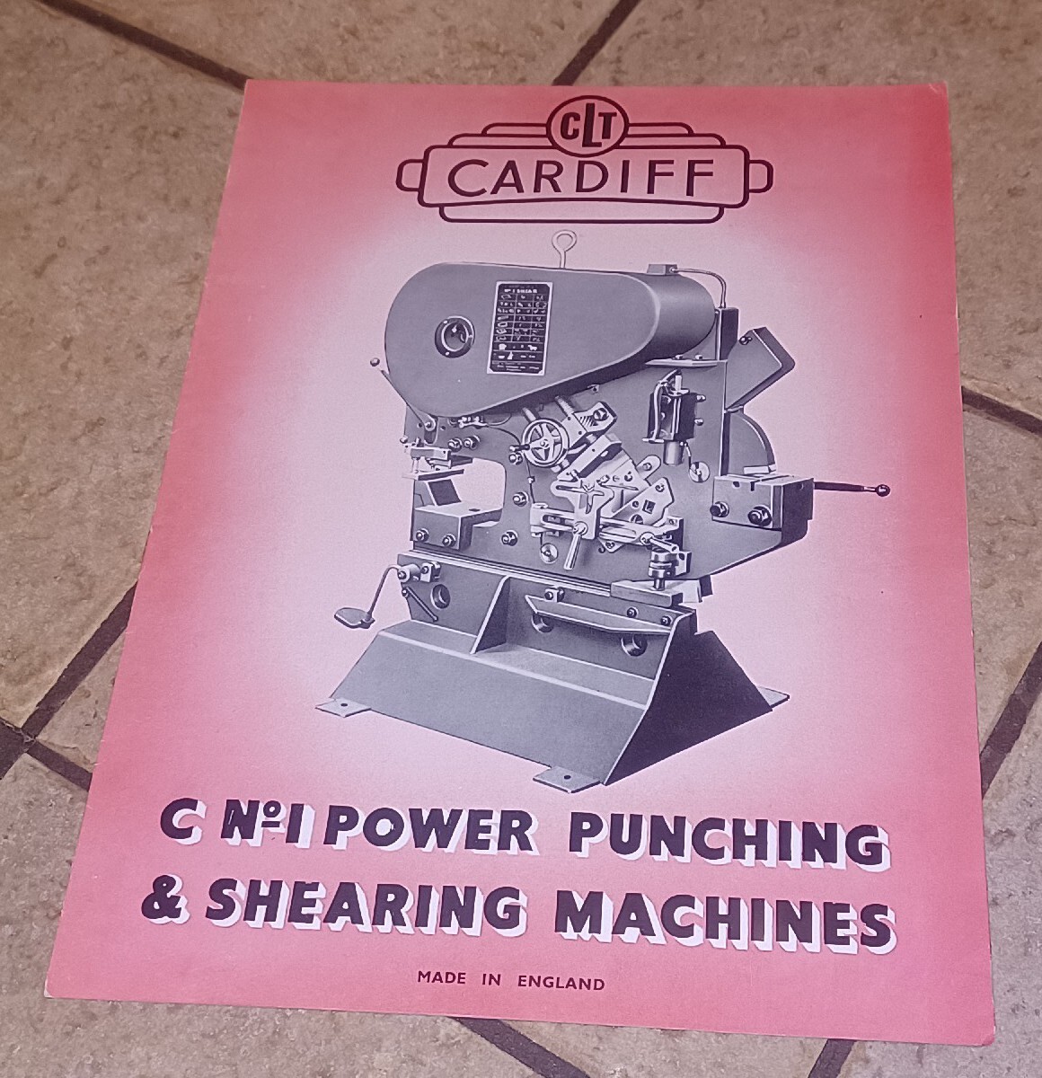 Cardiff C No 1 Power Punching Shearing Machines SALES CATALOG promo BOOK BOOKLET