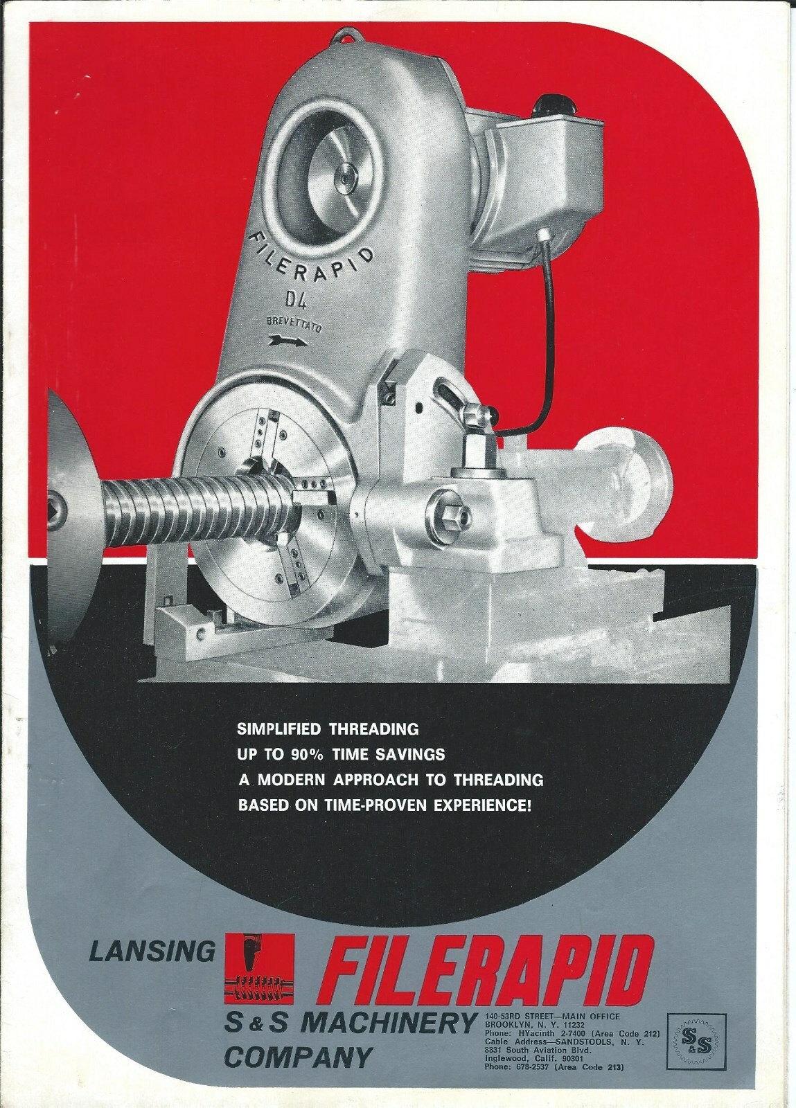 Machine Tool Brochure – Lansing – Filerapid – Thread Whirling Unit c1972 (TL158)