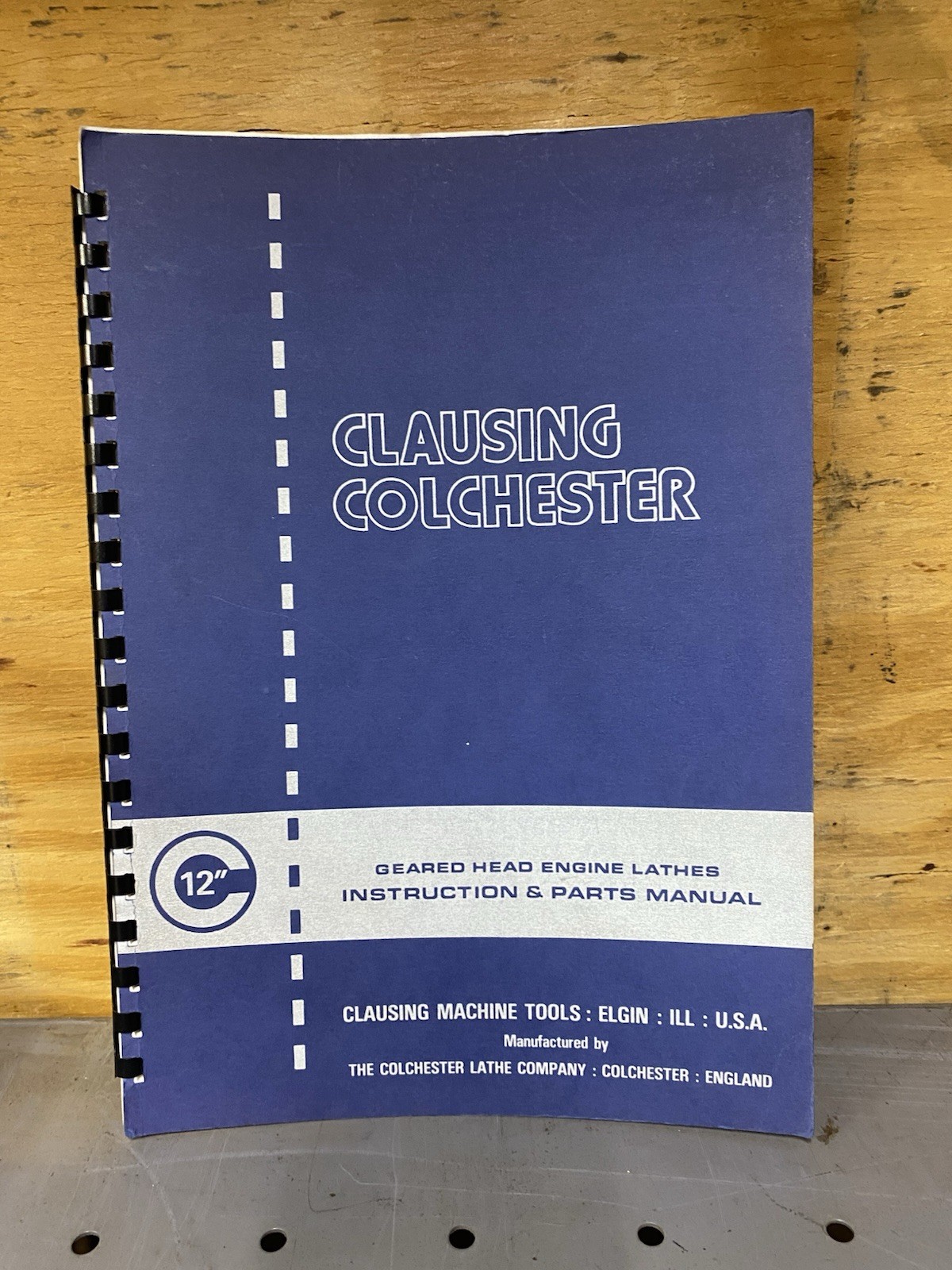 Clausing Colchester 12” Geared Head Variable Speed Lathes Inst. Parts Manual