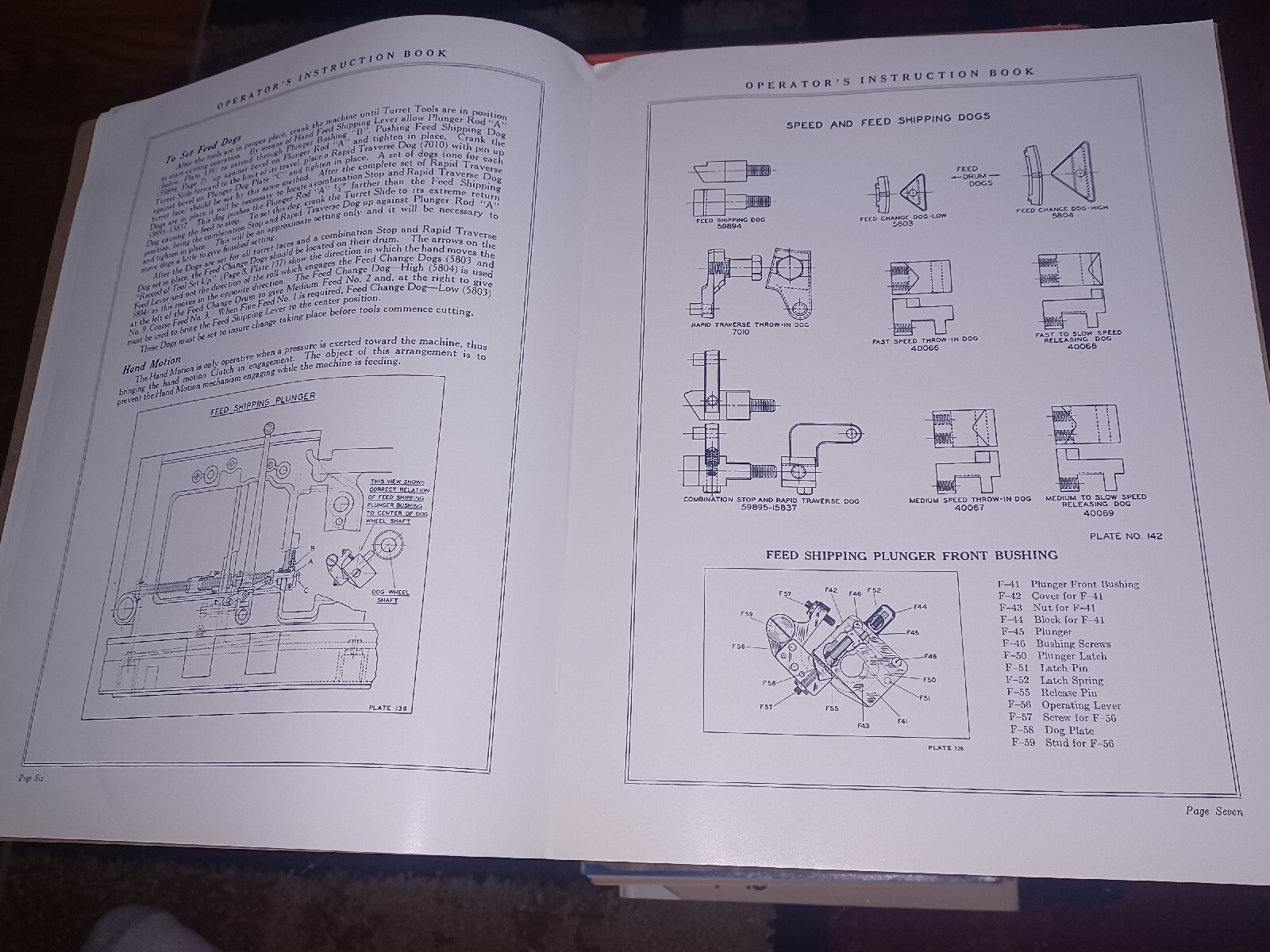 POTTER & JOHNSON PRATT WHITNEY OPERATOR’S INSTRUCTION BOOK NO 4D MODEL 2 No 129