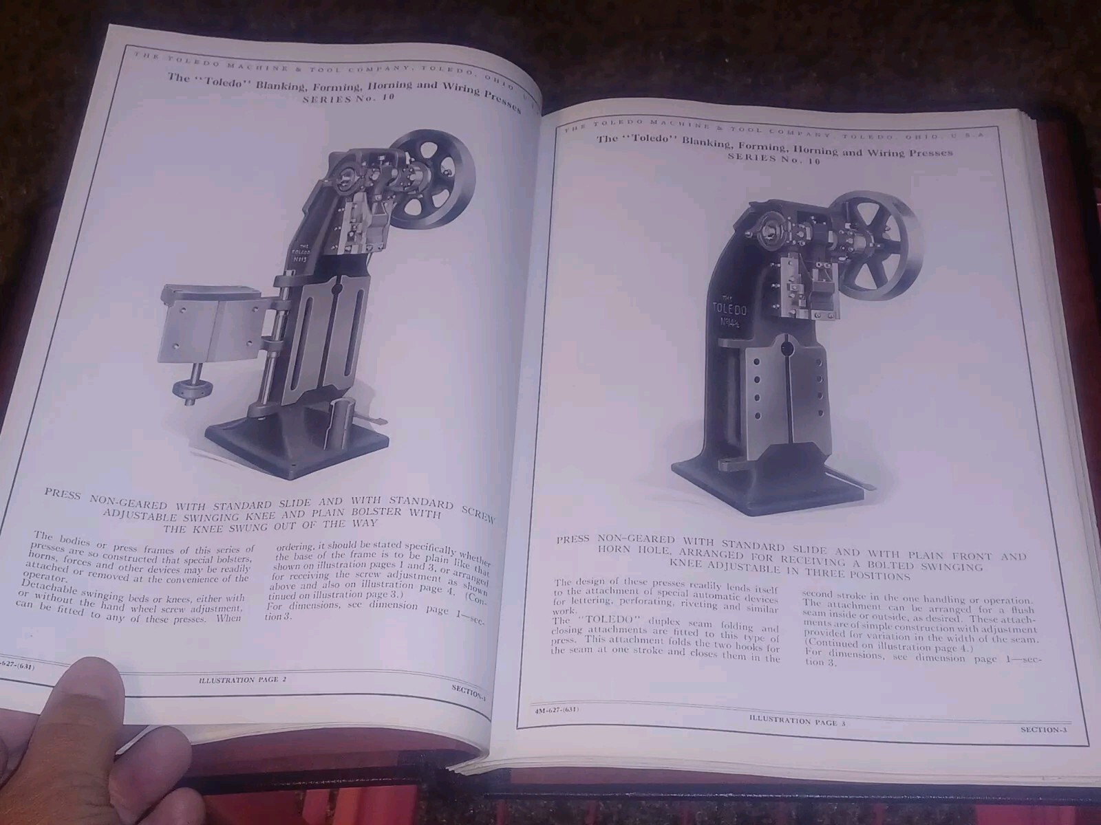 OLD Toledo Ohio Machine & Tool Catalog Book Presses Machinery Dies SHEET METAL