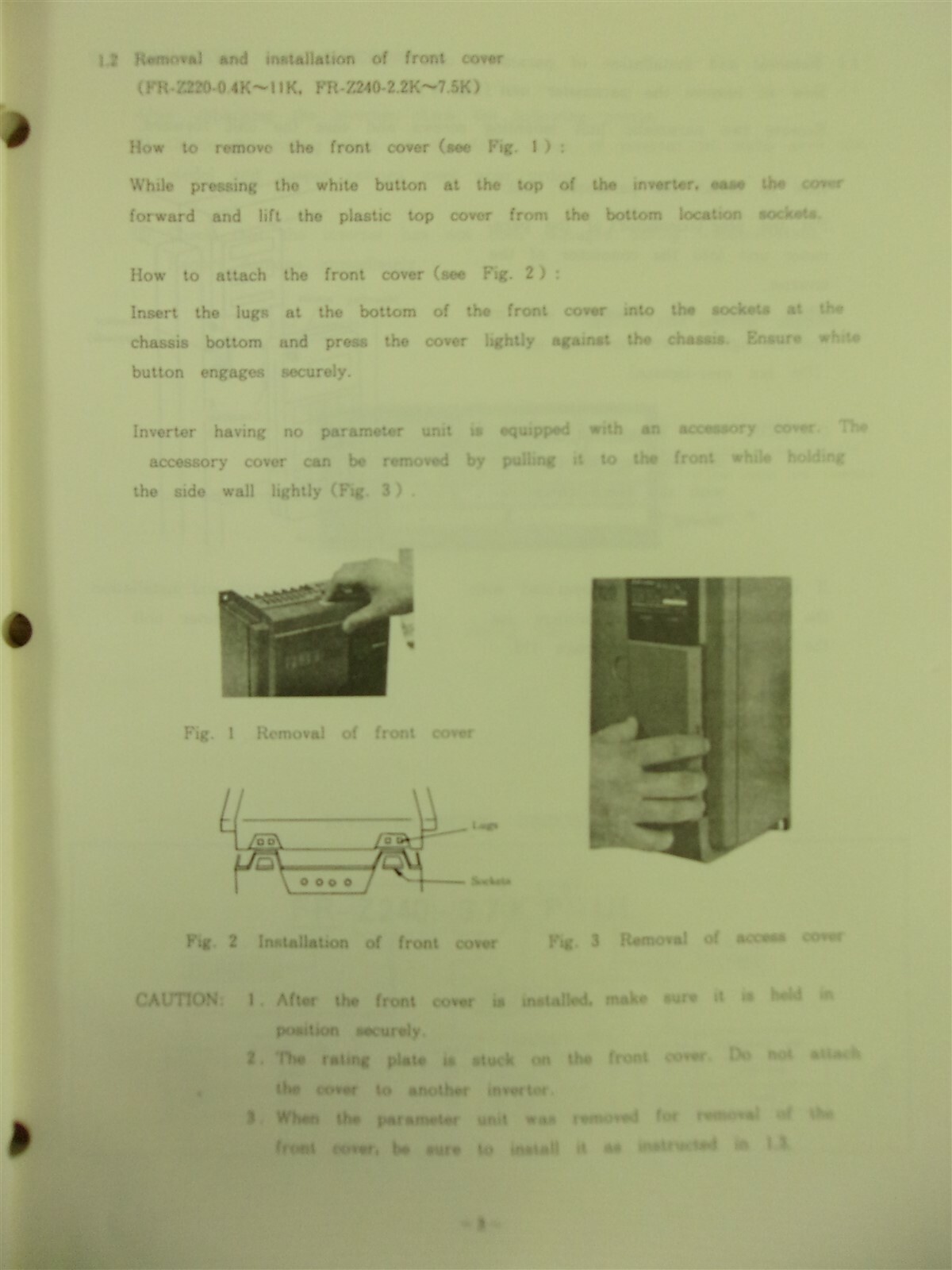 Mitsubishi Electric VVVF Transistor Inverter Instruction Manual Freqrol-Z200-UL