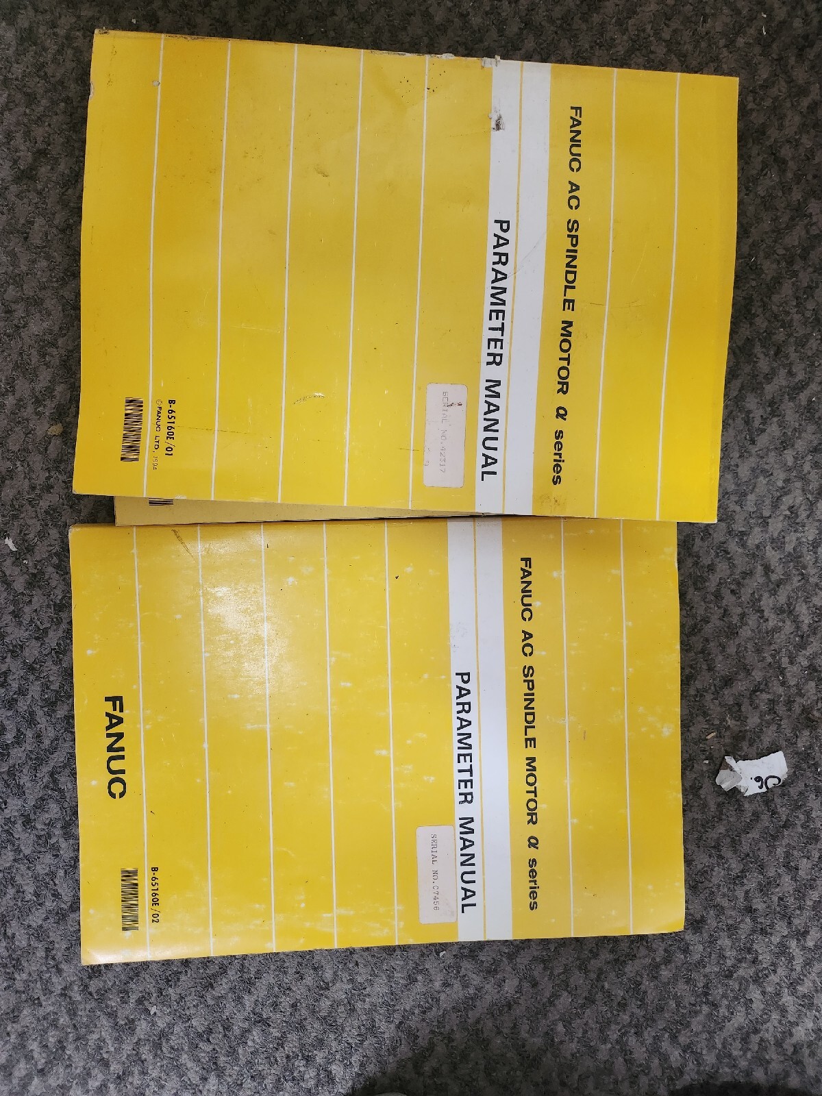 2! Fanuc AC Spindle Motor Parameter Manual B-65160E/01 and B65160e/02