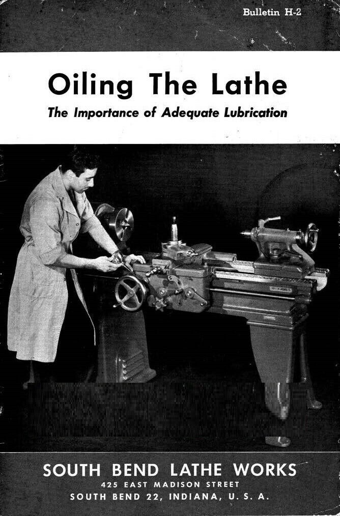 Lathe Manual Fits 1946 South Bend No. H-2 – Oiling the Lathe