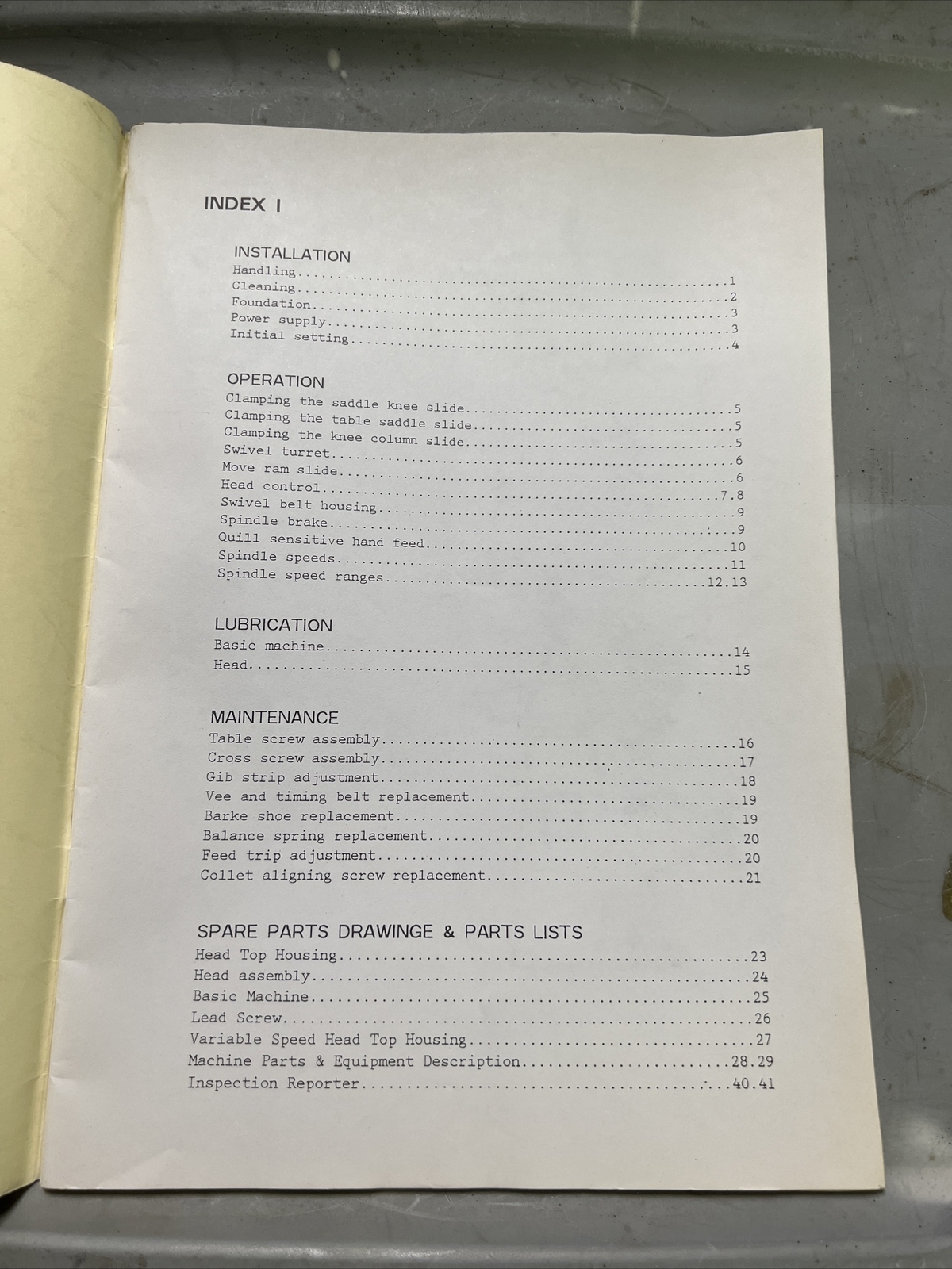 TURRET MILLING MACHINE OPERATION MANUAL