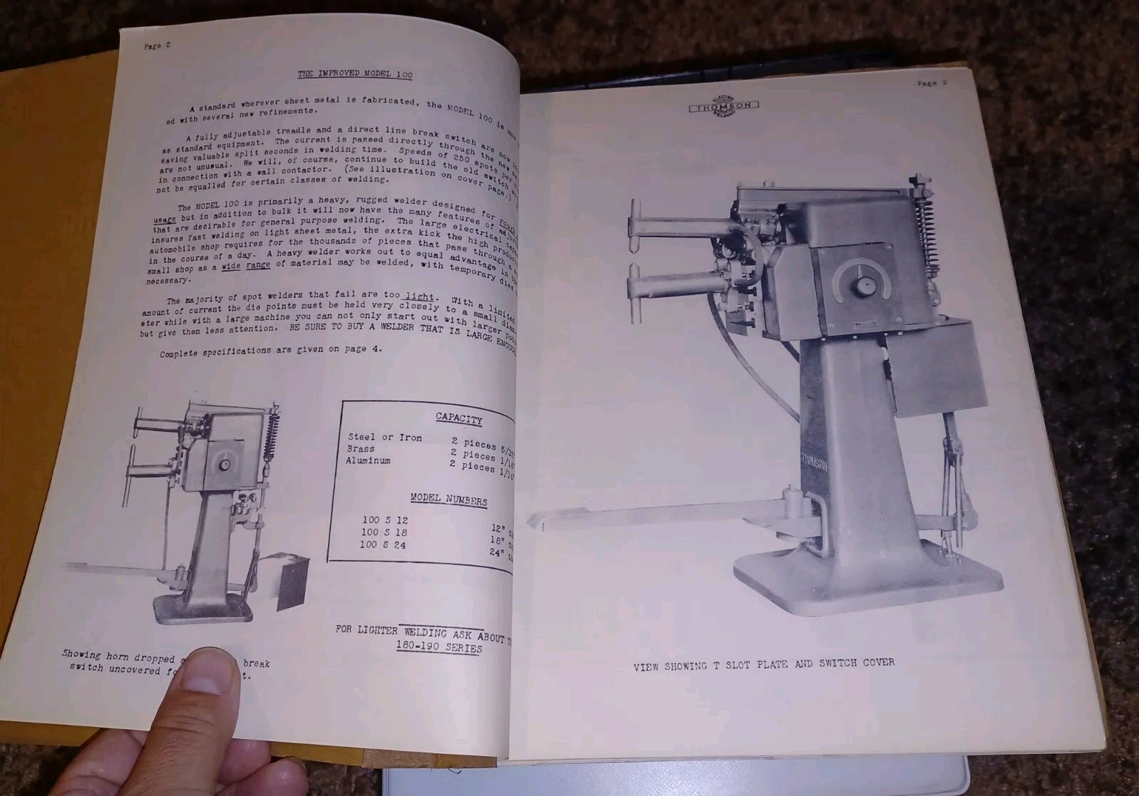 THOMSON PROCESS ELECTRIC WELDING COMPANY early 1900s Sales Catalog Book MACHINES