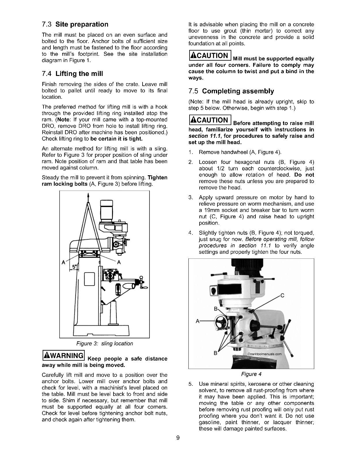Enco 100-1525, X6320A, Grizzly G6760, 35305 Milling Machine Owners Manual 1479