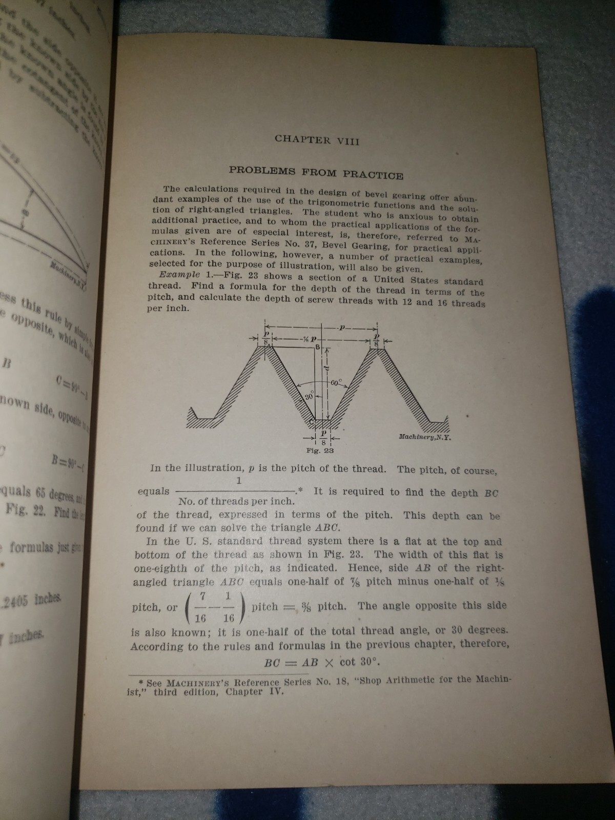 1910 Machinery’s Reference #54 Solution Of Triangles Part 1 Guide