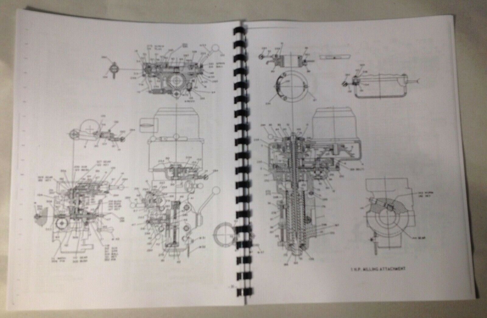 Bridgeport Turret Miller Operators Manual w/ J-Head Dovetail Ram 1966