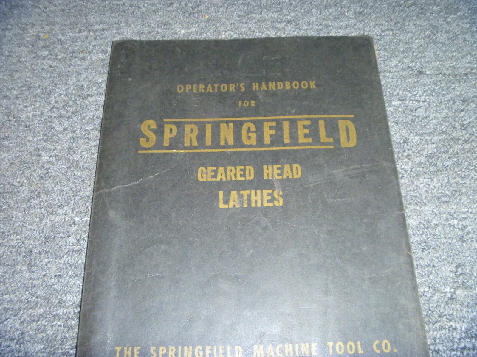 Springfield 20″ x 72″ Geared Head Lathe Owner Operator Manual S/N 54020 xz