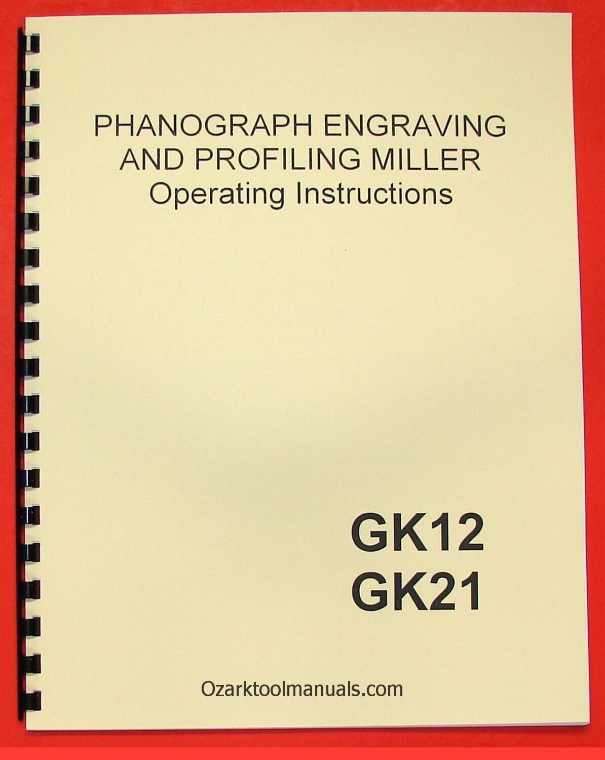 DECKEL GK 12 & GK 21 Pantograph Engraver Operator’s Manual GK12 GK21 0197