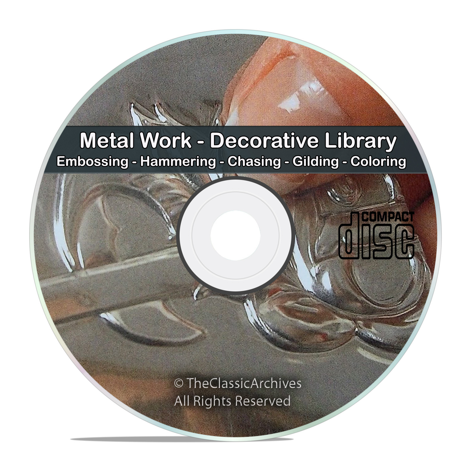 Decorative and Art Metal Work Embossing Hammering Repousse Books CD DVD V74