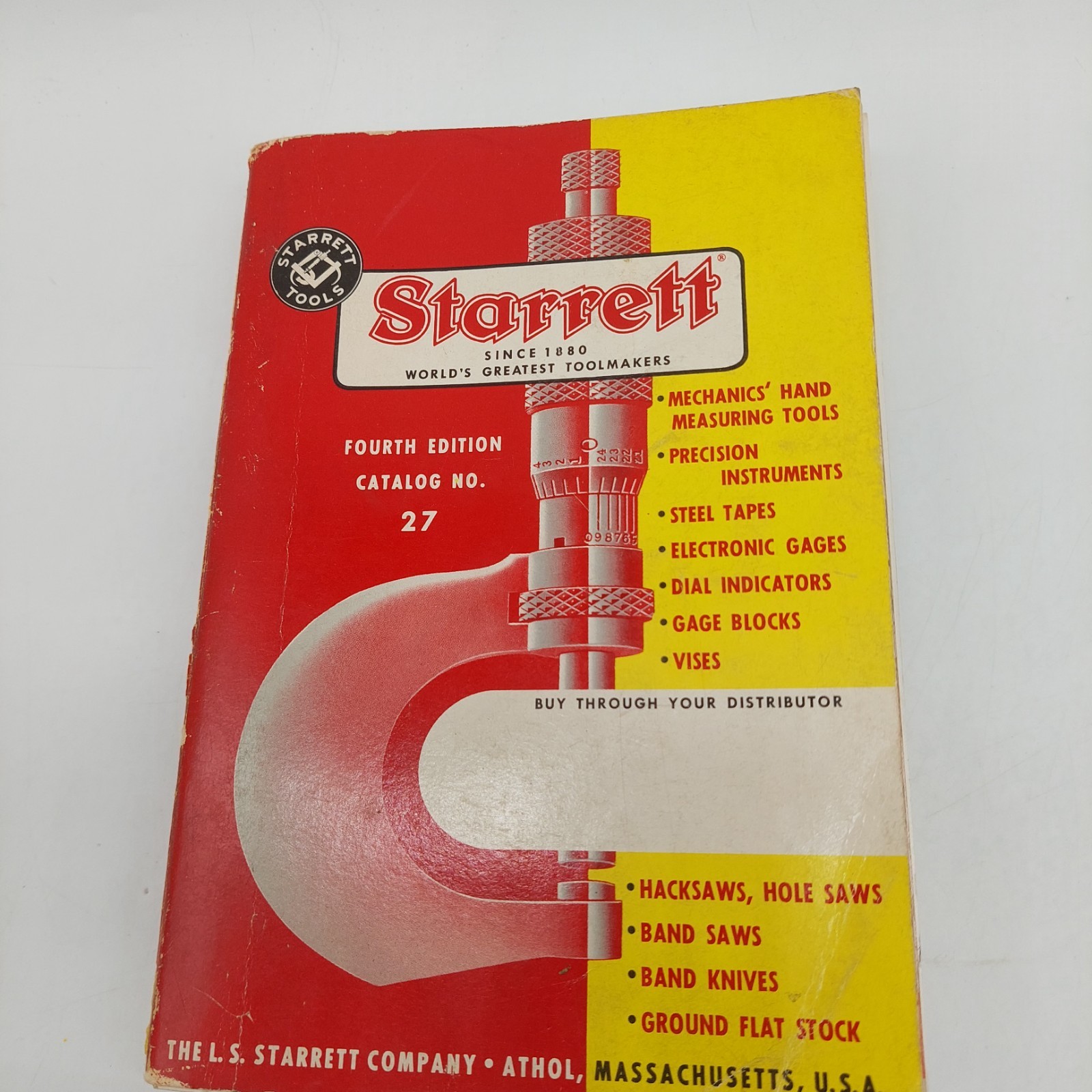 Starrett Tools Catalog No. 27 4th Edition 1965 Damaged READ