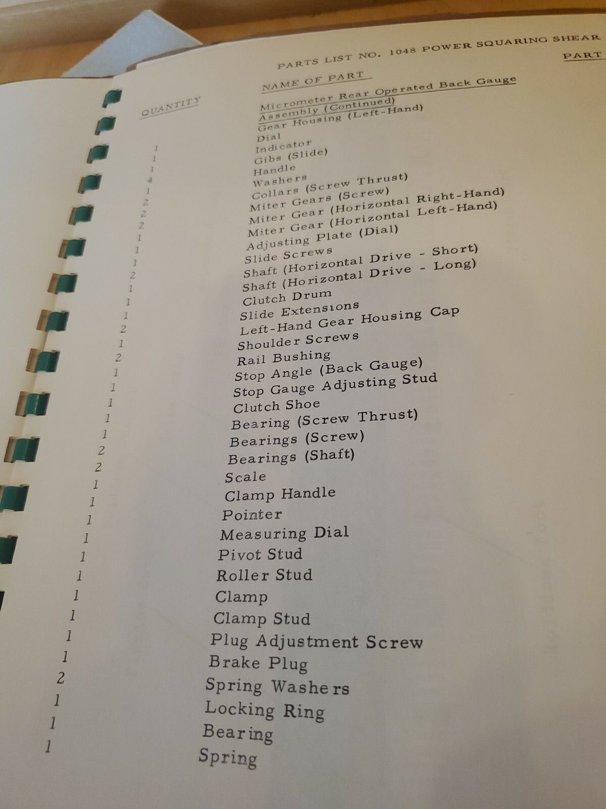 Book Wysong power Shear Parts List parts numbers *IN*STOCK* USA* READY TO SHIP