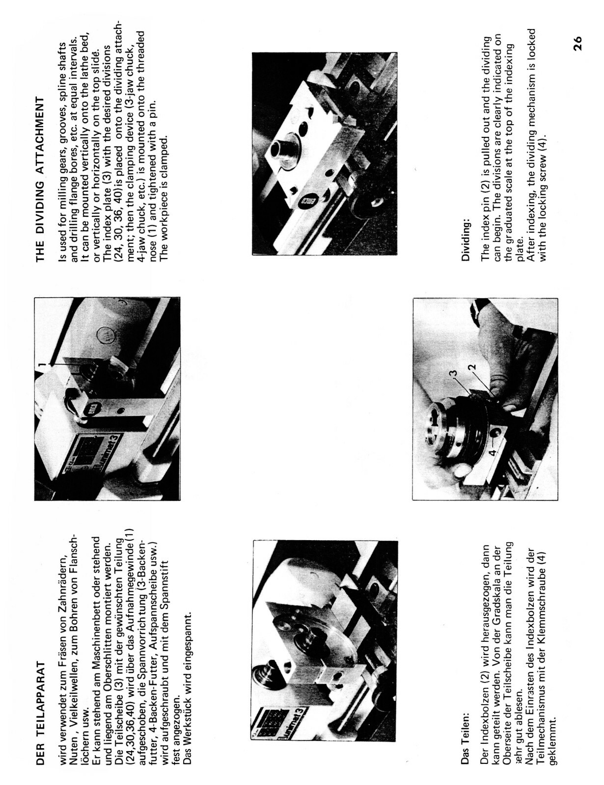 Emco Unimat 3 Lathe Mill Instruction Manual #1170