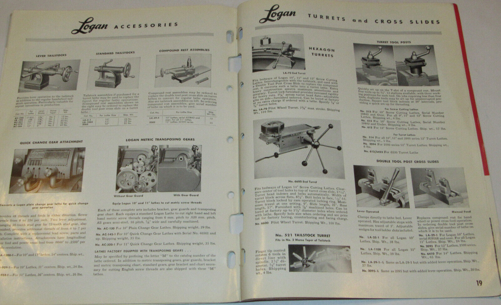 VTG 1964 LOGAN LATHES CATALOG! ENGINE/TURRET/SCREW CUTTING/SHAPER/ & ACCESSORIES