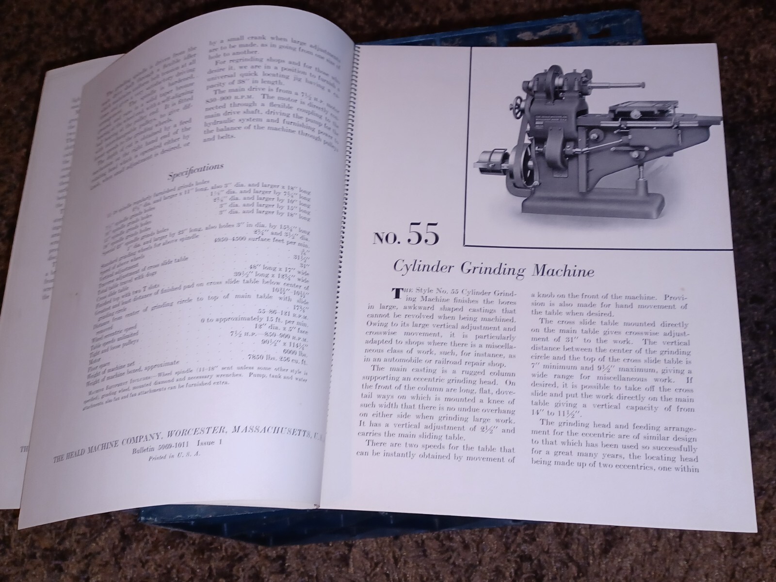 HEALD COMPANY Precision GRINDING BORING Borizing MACHINES CATALOG BOOK Issue 2
