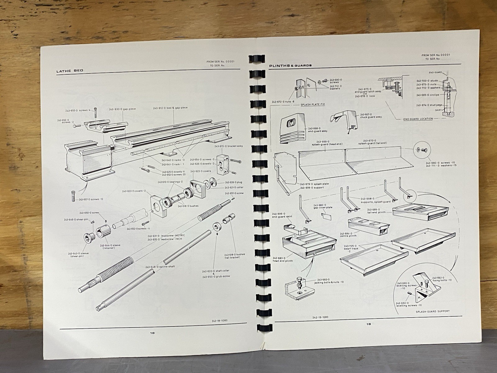 Clausing Colchester 25” Geared Head Lathes Instruction Parts Manual