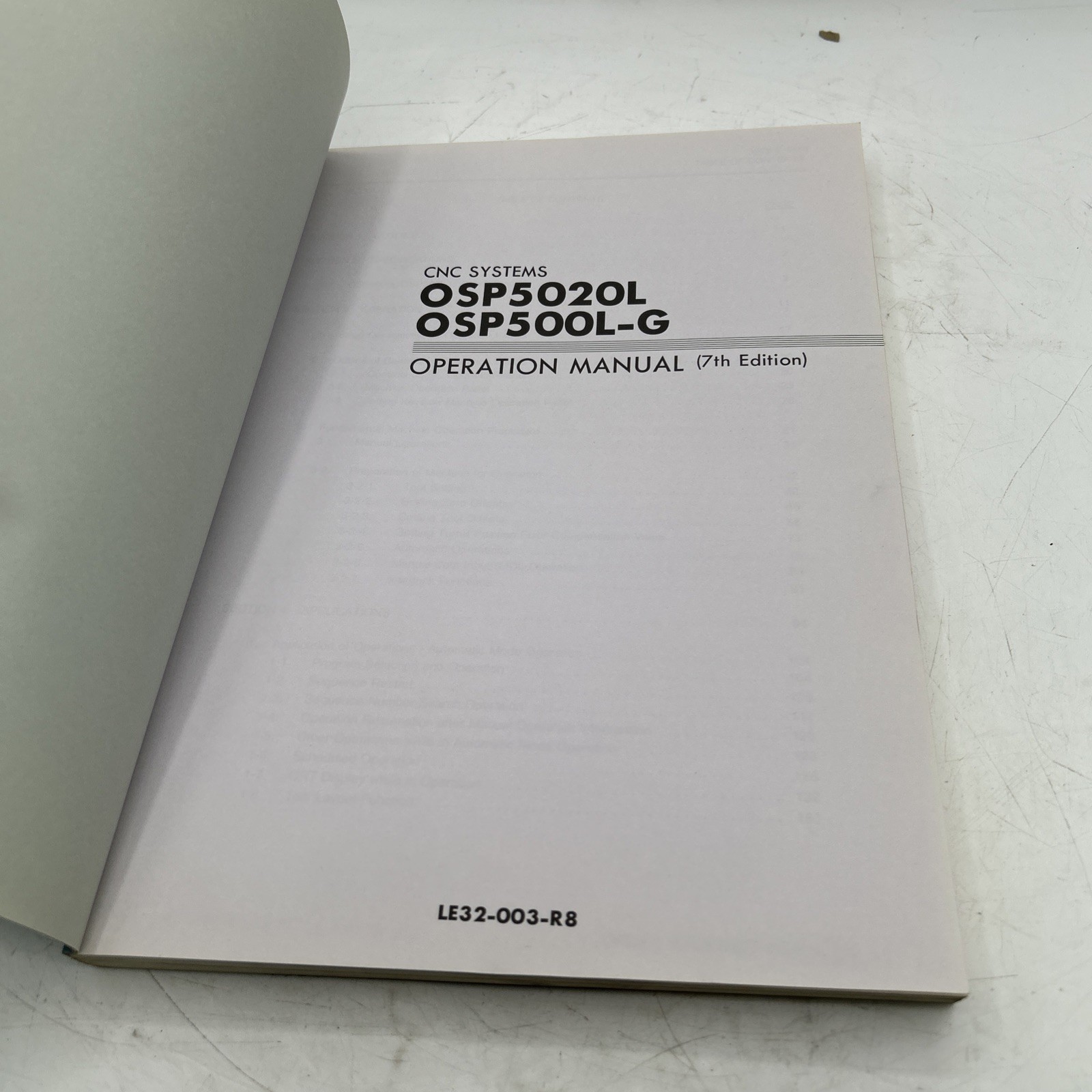 Okuma OSP5020L OSP500L-G Operation Manual 7th Edition 3272-E-R1