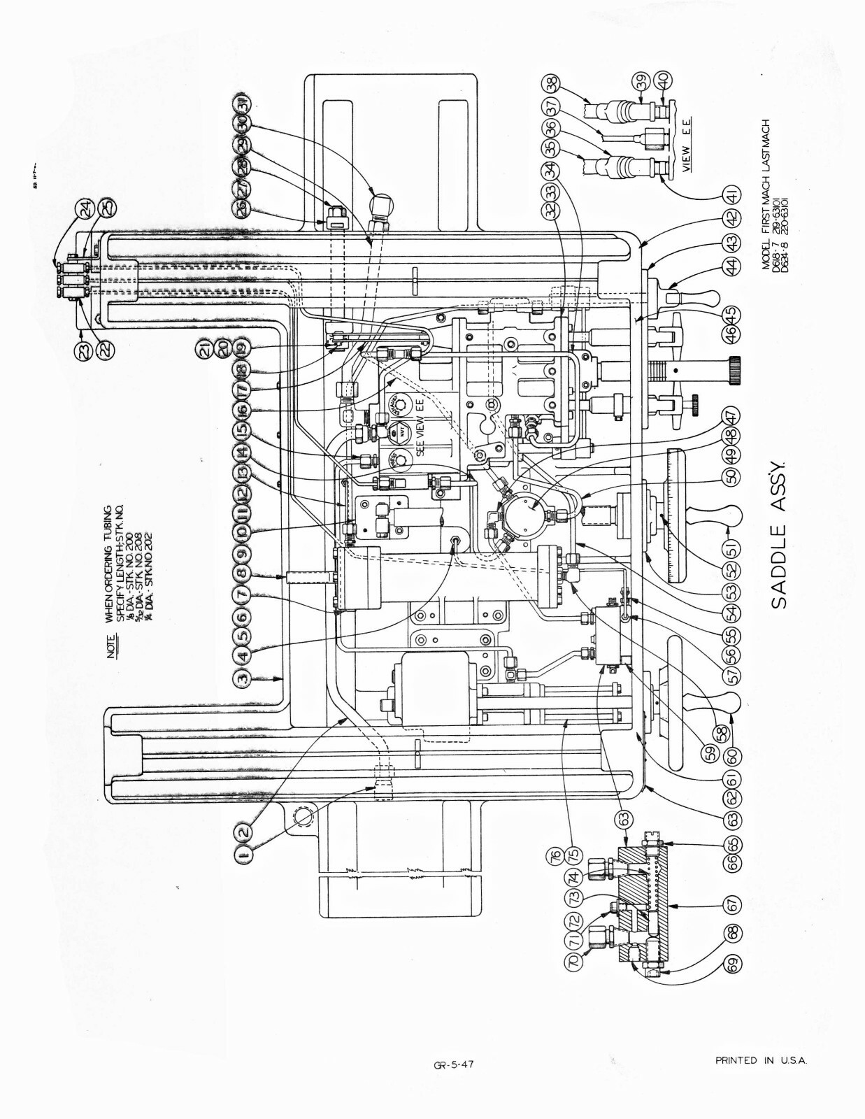 DoALL Surface Grinder Models D618-7 & D624-8 Parts List Manual #1601