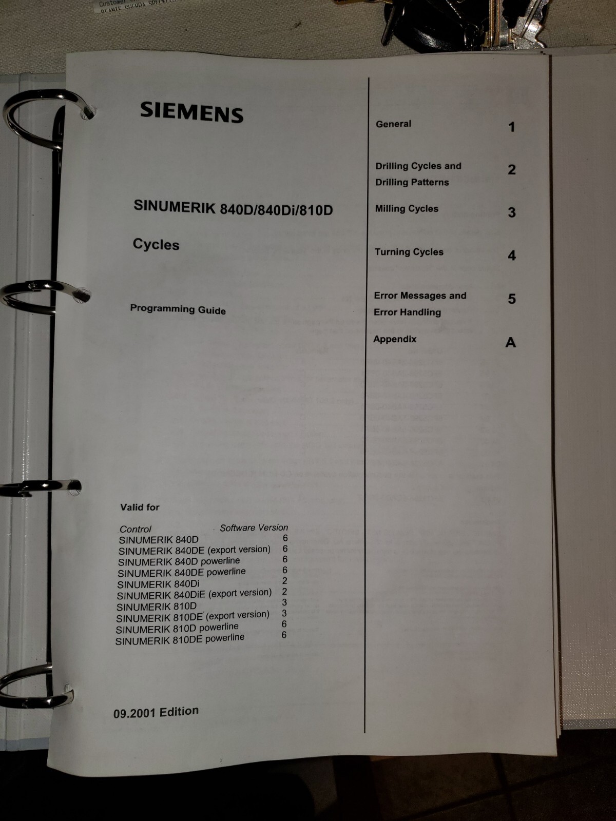 Emco/Siemens Machine Manual