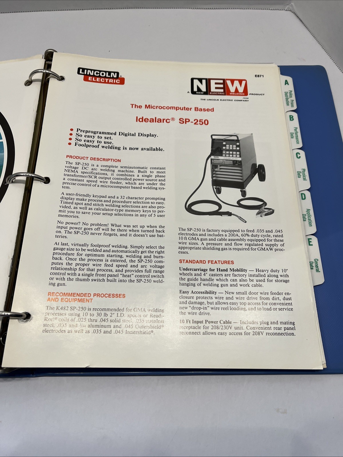Vintage Lincoln Electric Welder’s & Motor- Product Brochures & Data Information