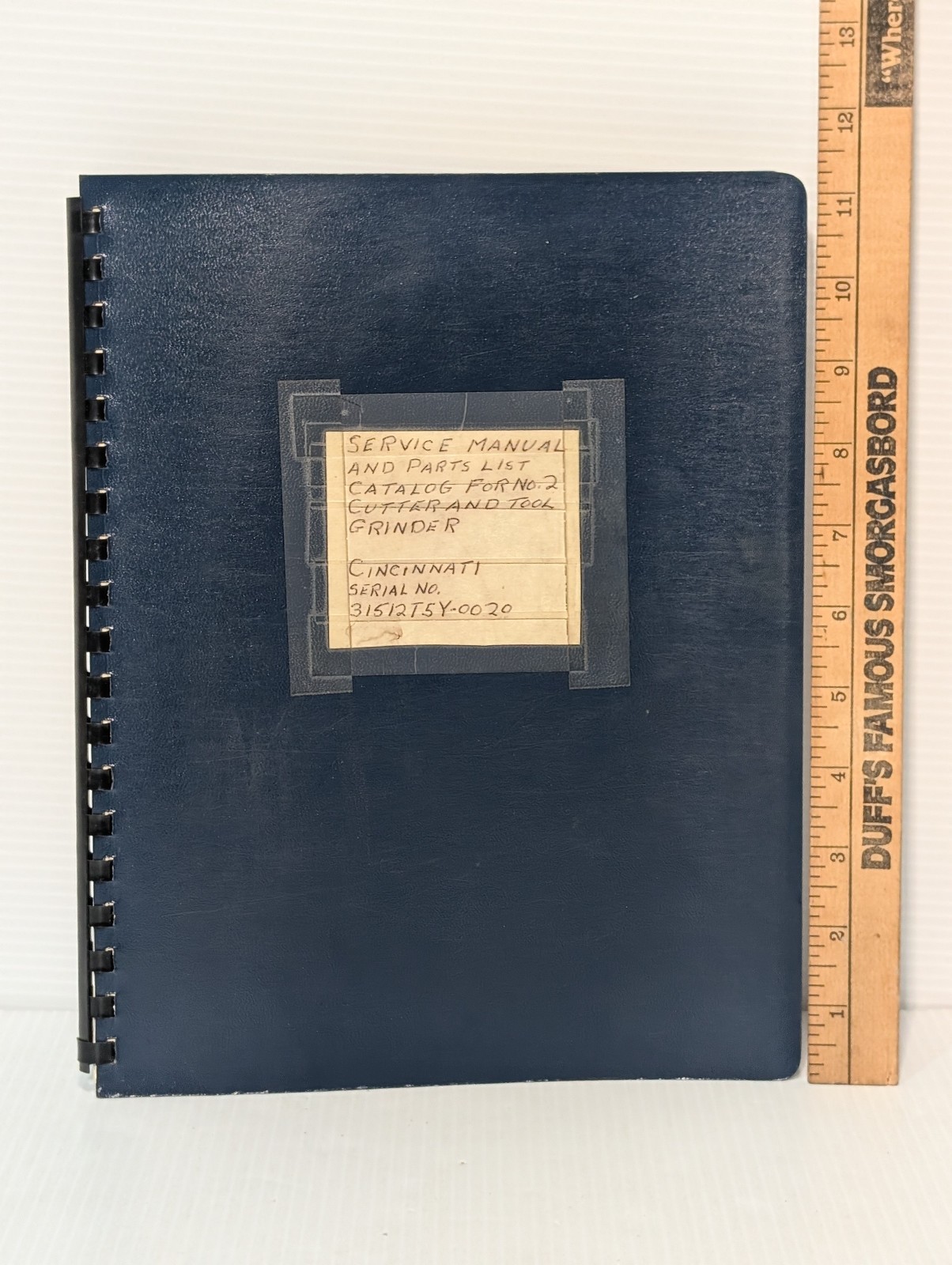 Cincinnati Milling Machine No.2 DO, Cutter & Grinder Service Manual & Parts List