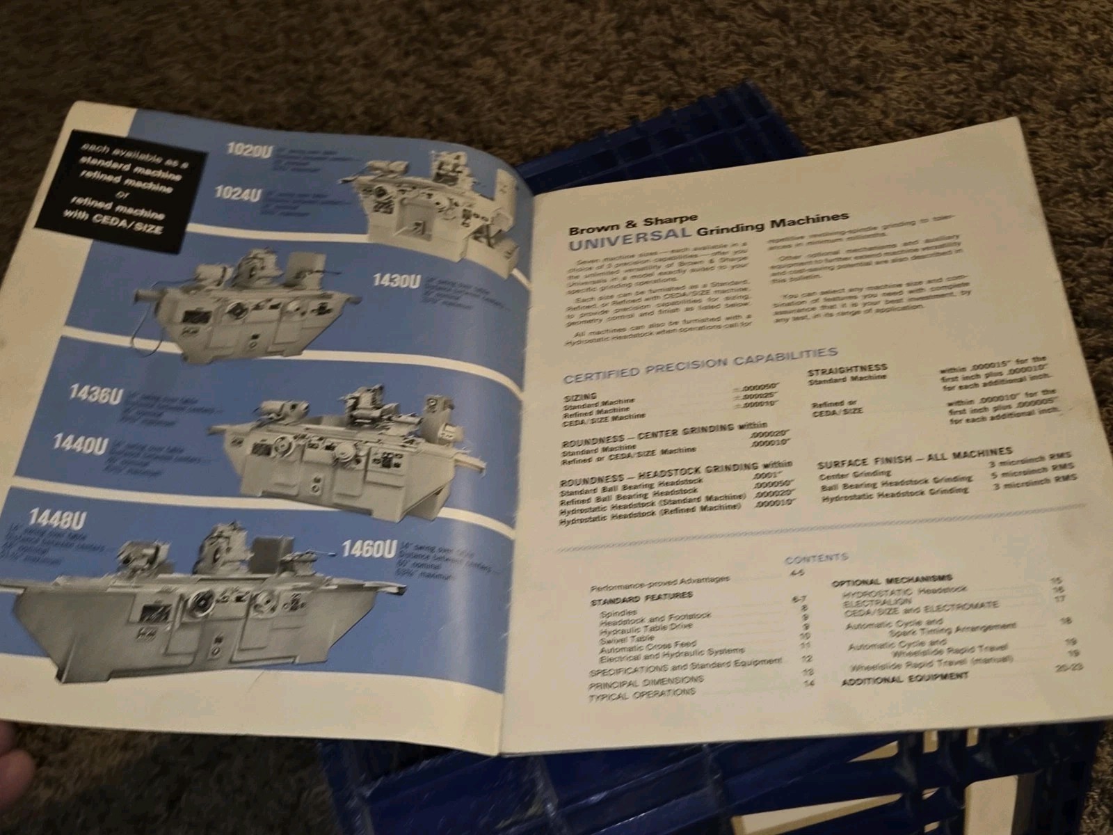 Brown And Sharpe Universal Grinding Machines 1020 1460u Sales Catalog Book VTG