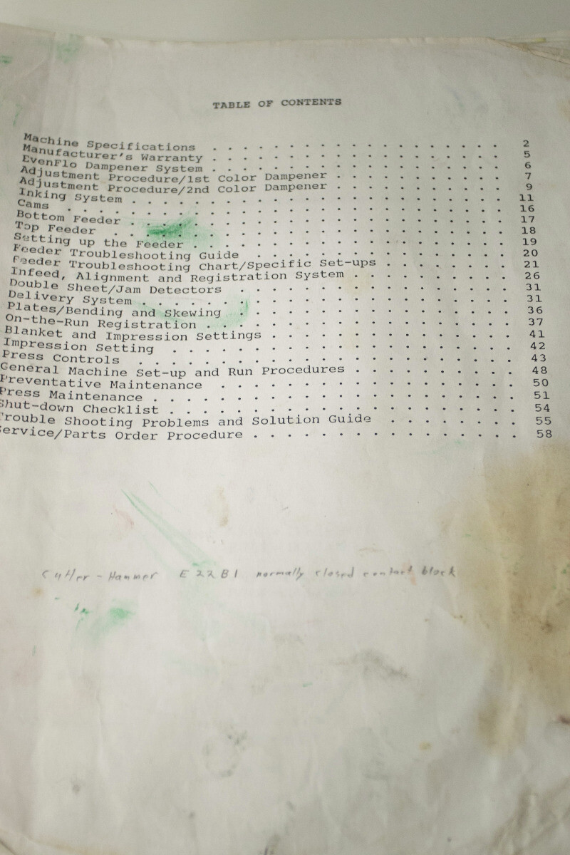 Diamond P7 – 13 Envelope Press Operations and Parts Manual