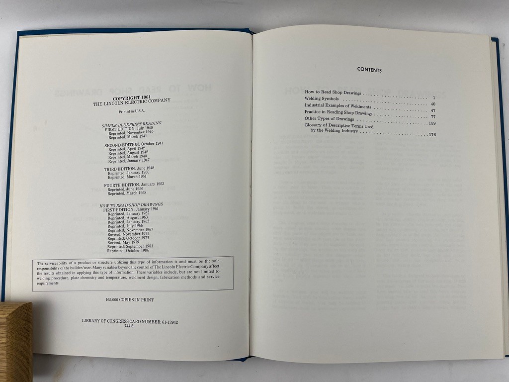 1986 How to Read Shop Drawings Lincoln Electric Welding Metal Fabrication