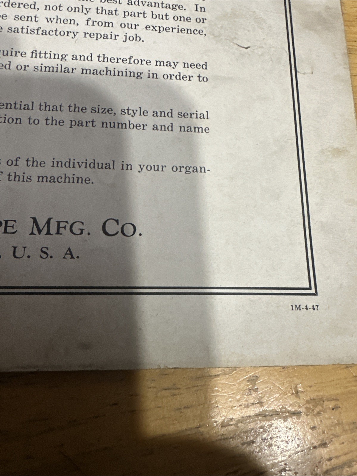 Brown&sharpe Repair Parts No.2 No.2B Surface, Grinding Machine
