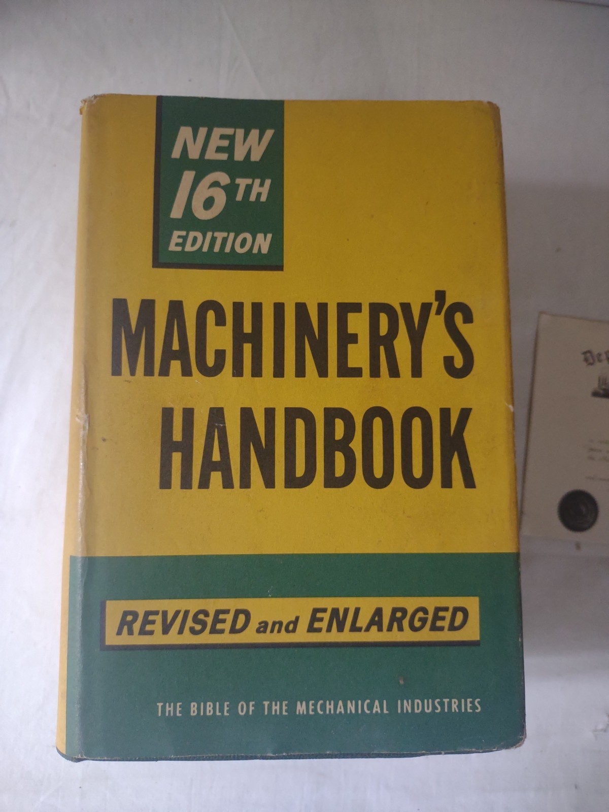 Machinery’s Handbook Vintage Reference Book 16th Edition By Oberg & Jones 1959