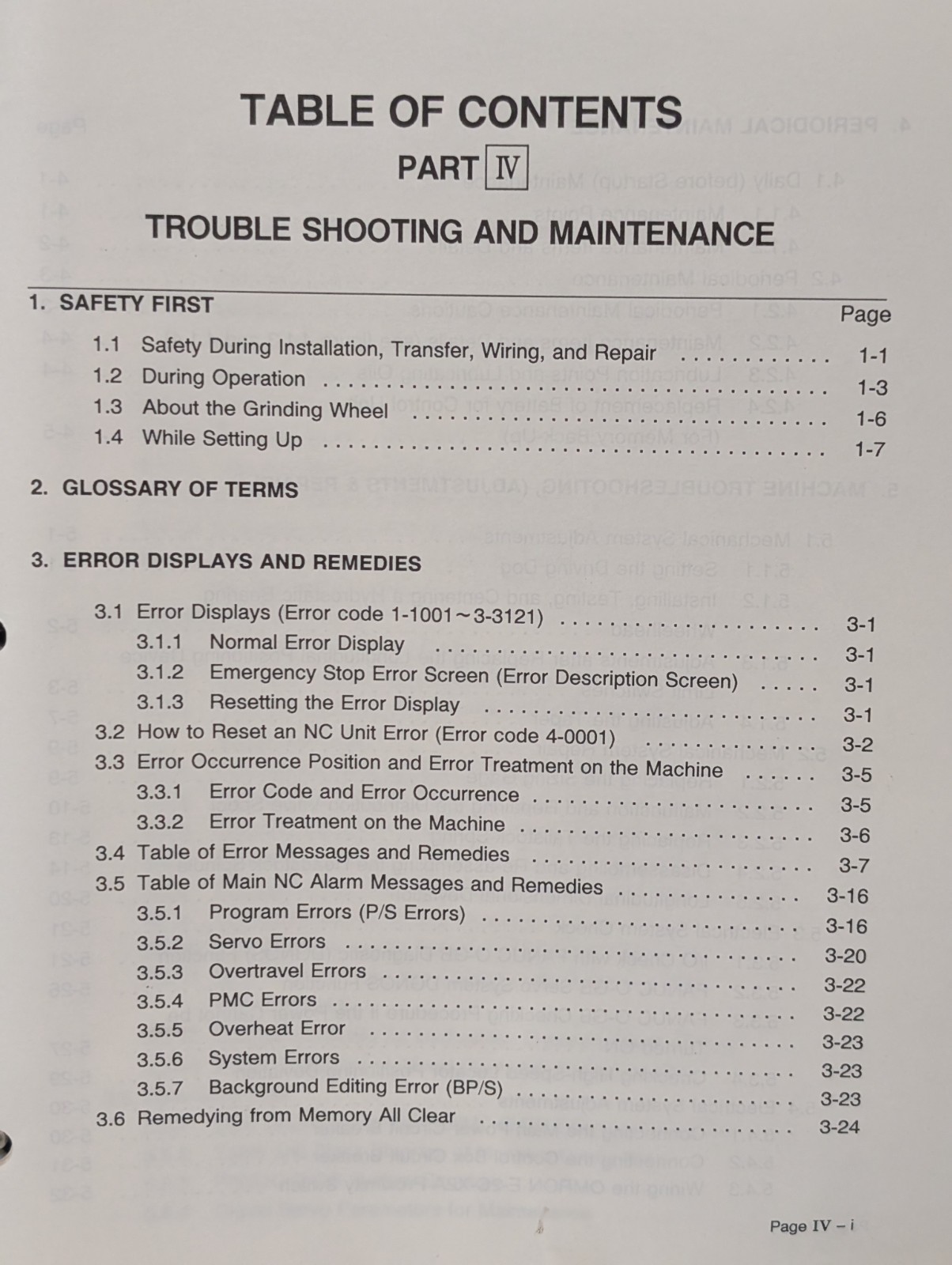 Lot of 3: Mitsubishi/ Fanuc Maintenance Manuals for RB23/32/35, O-GB CNC Grinder