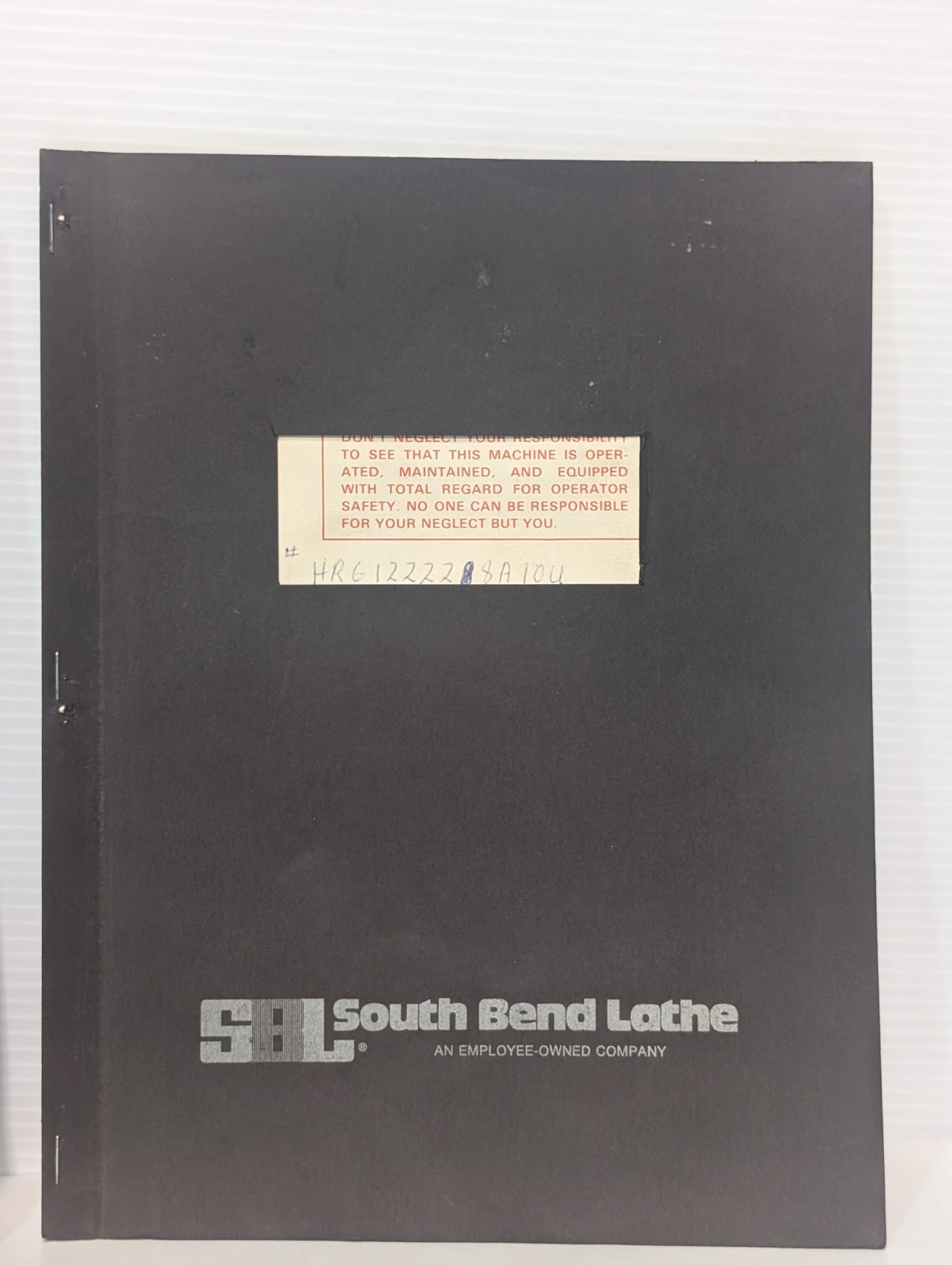 Two South Bend Lathe Bulletin 7612 Operating, Maintenance, Set Up, Parts Manuals