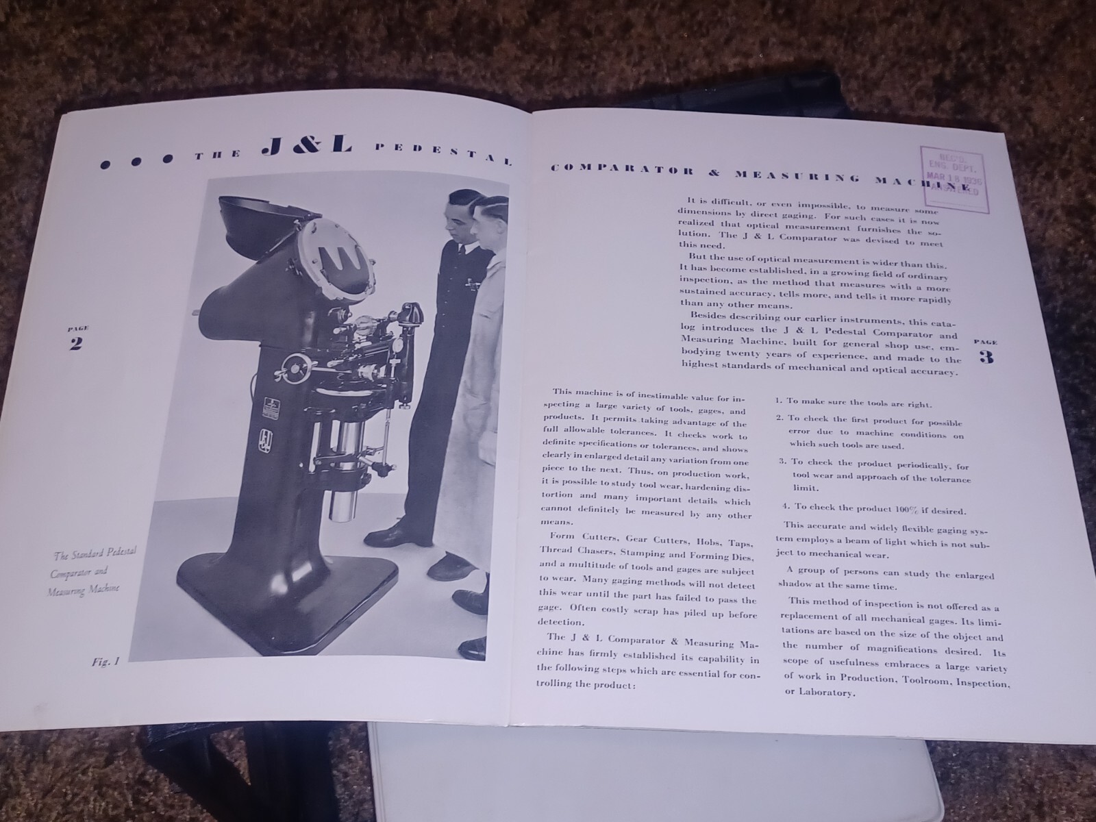 Jones & Lamson Measuring Machine PDISTAL BENCH COMPARATORS J&L TOOL CATALOG BOOK