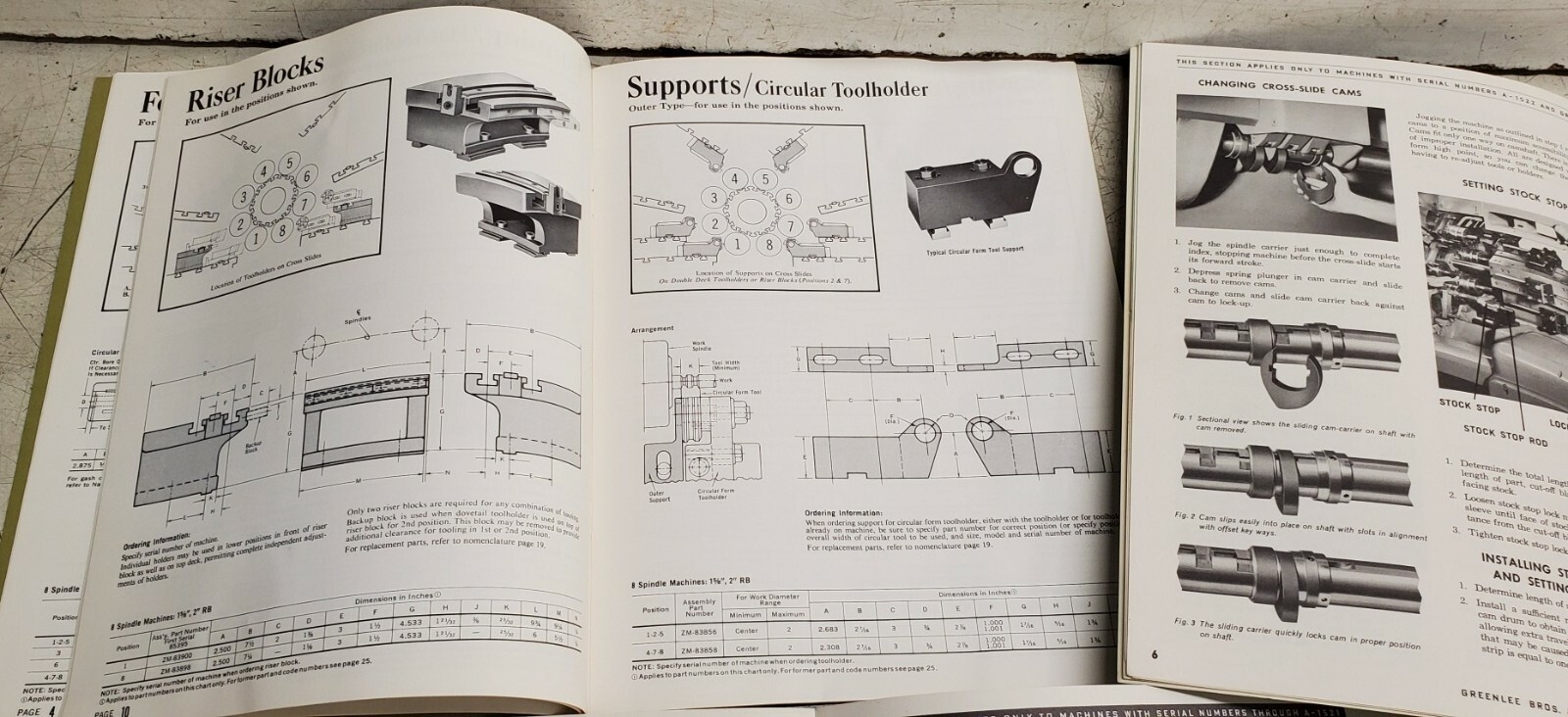 Greenlee Automatic Bar Machine Operators Handbook Acme Gridley Toolholders