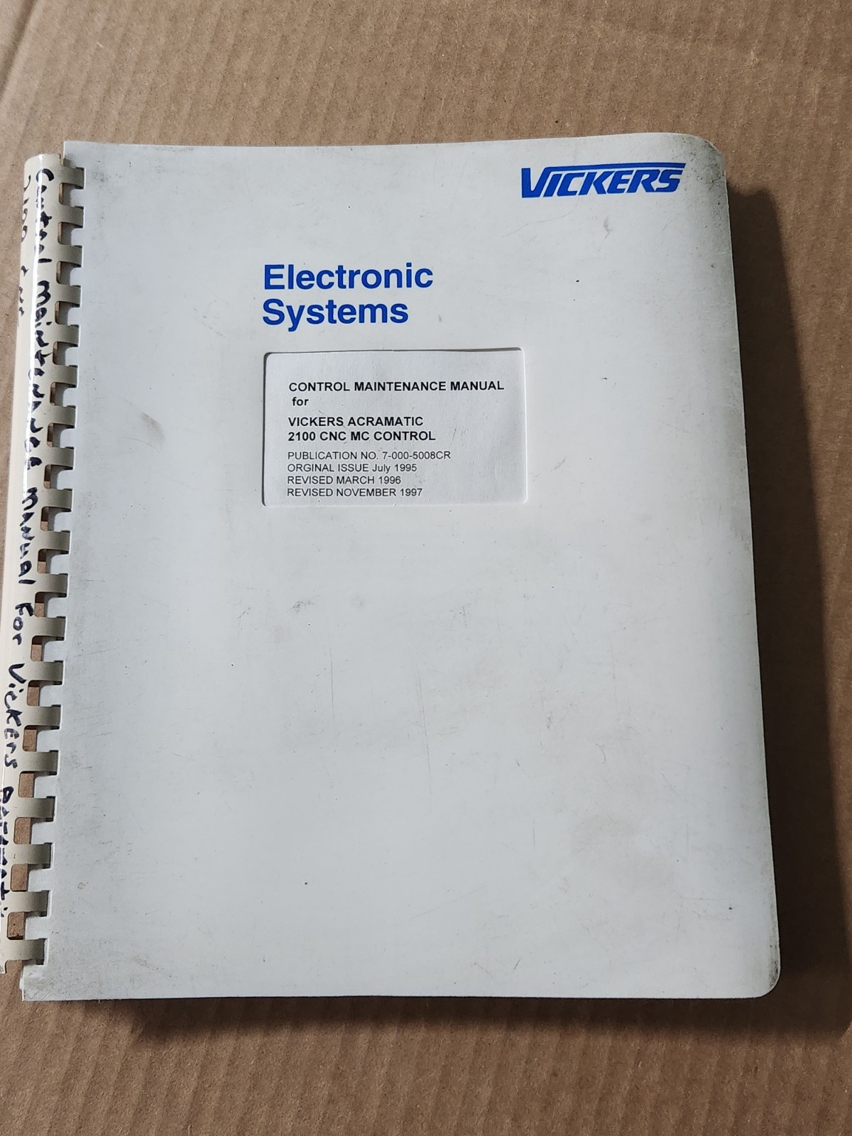 Original Cincinnati Milacron Electronic Tool Gage Service And Operating Manual