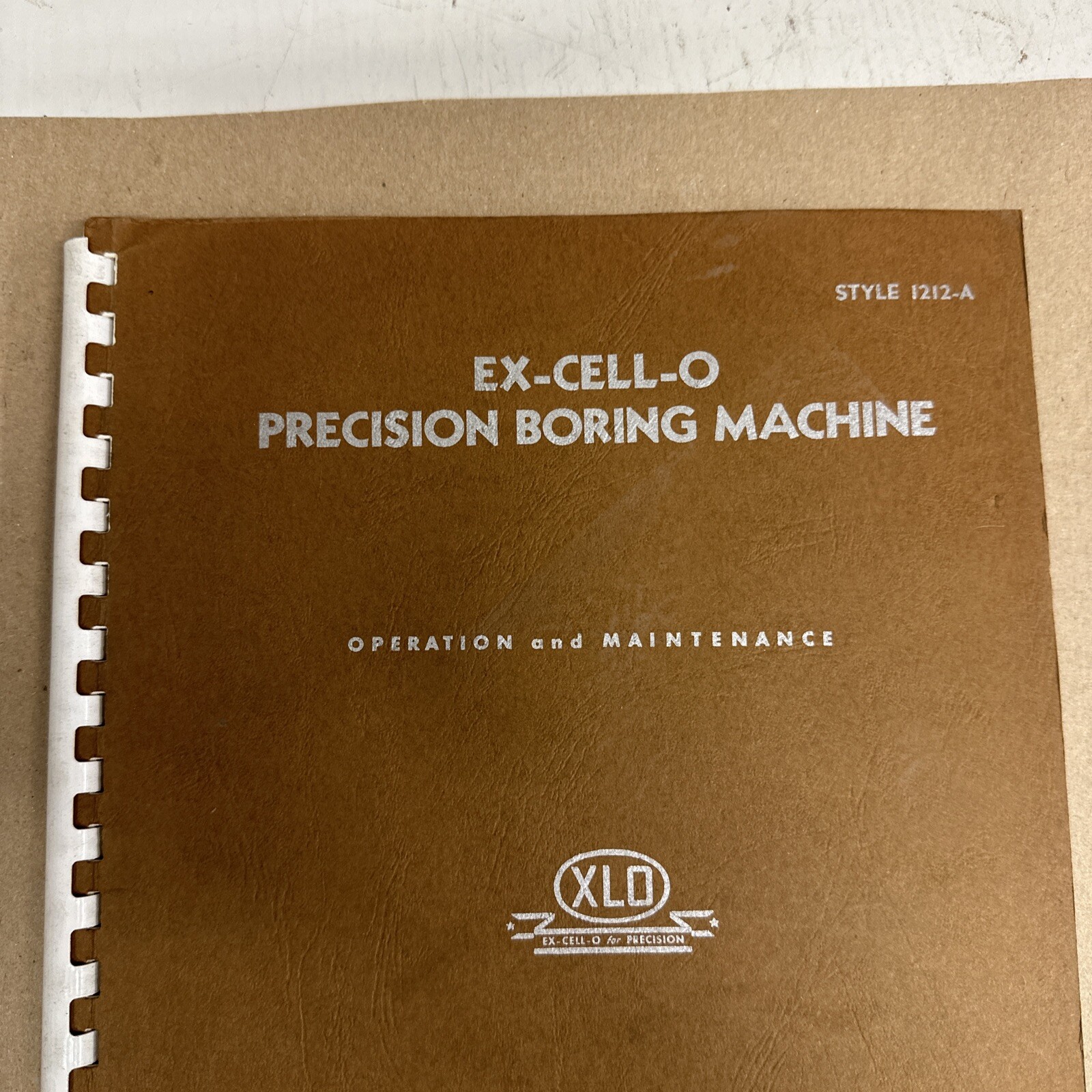 Ex-Cell-O Precision Boring Machine Operation And Maintenance Manual Style 1212-A