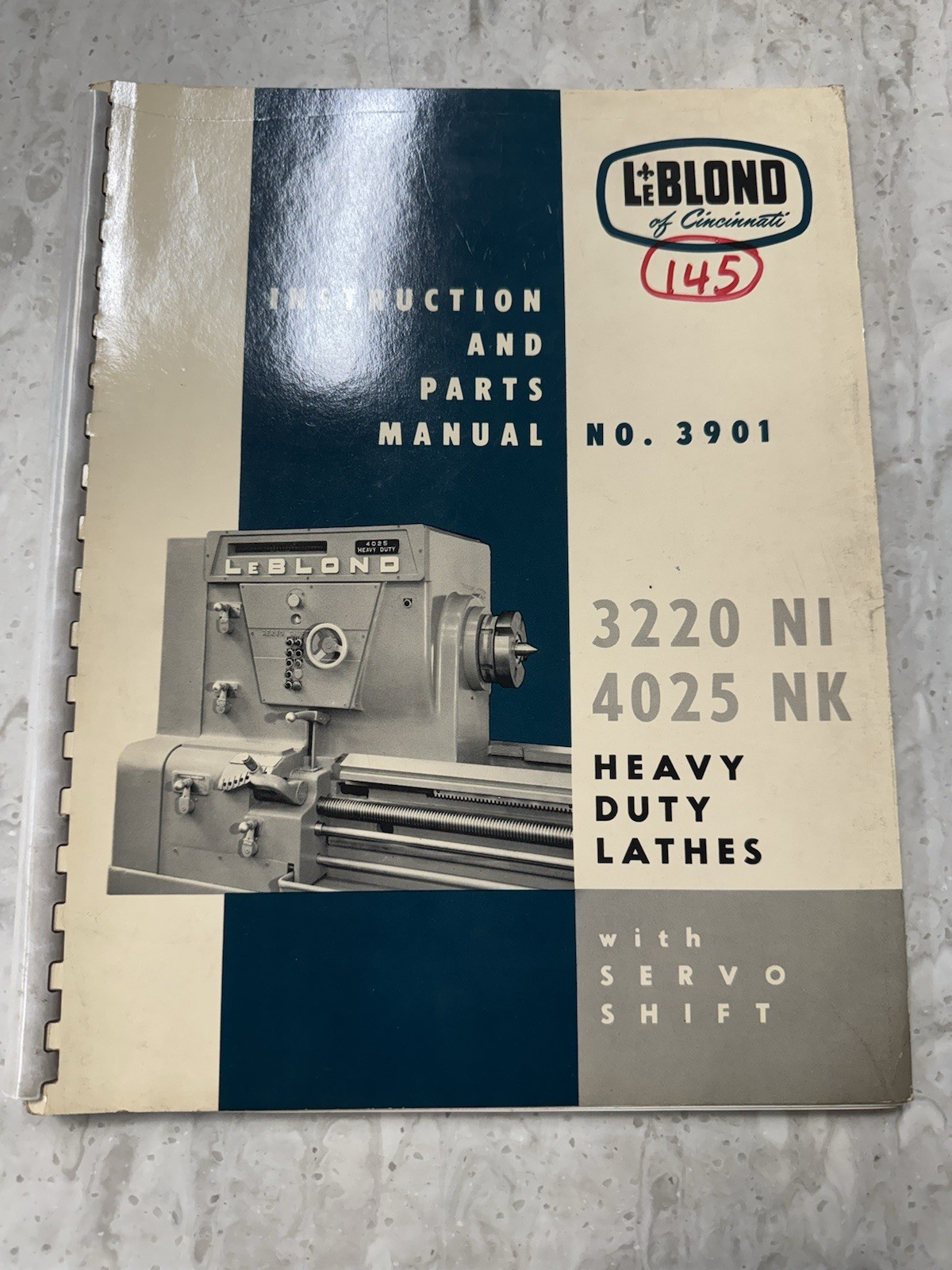 Original LeBlond Heavy Duty Lathes 3220 NI 4025 NK Instruction And Parts Manual