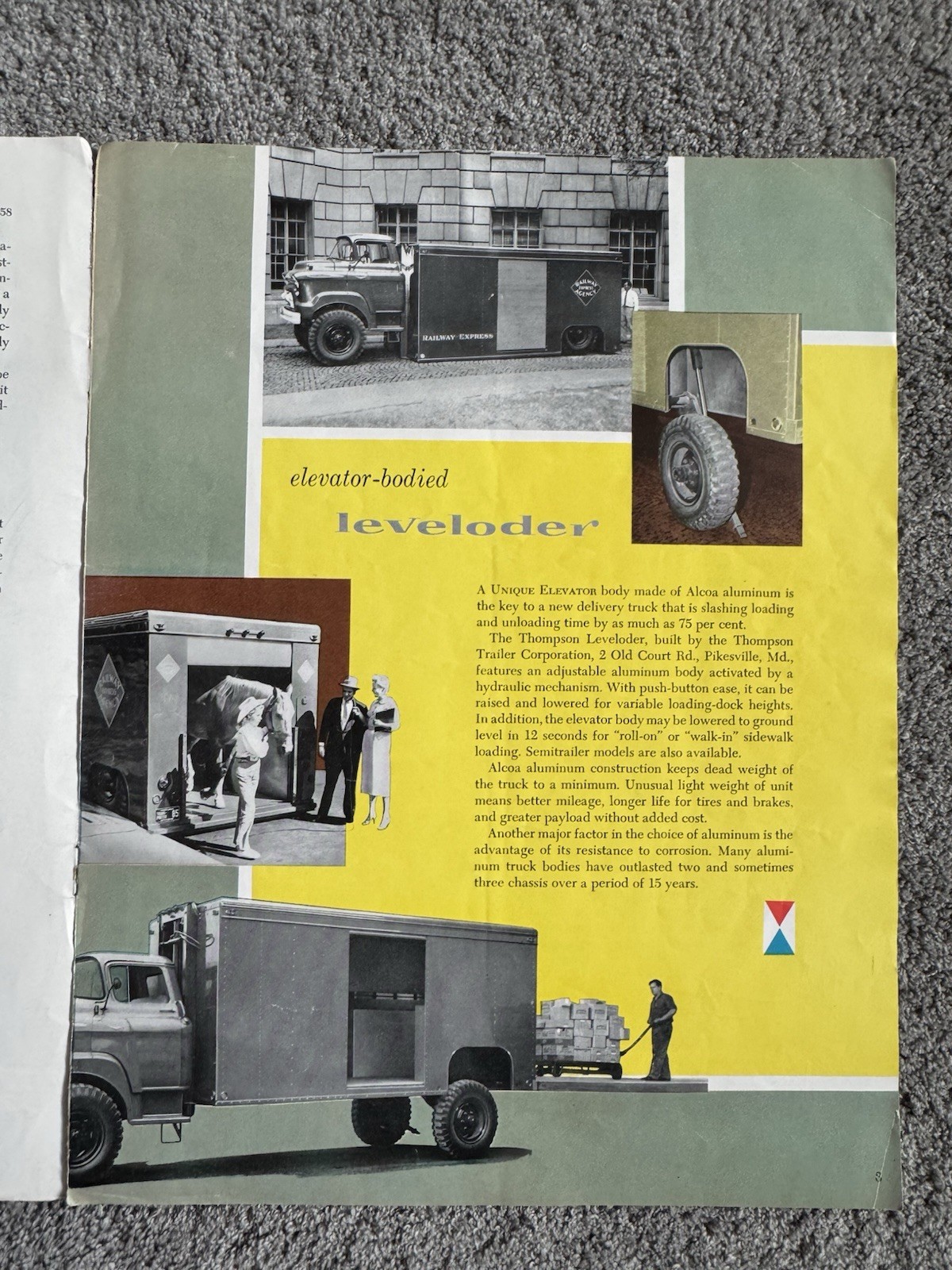 Vintage 1958 Alcoa Aluminum Advertising Brochure Magazine