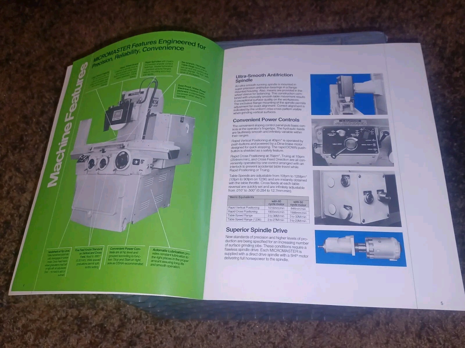 Brown & Sharpe 824 1030 1224 1236 Micromaster Grinding Machines Catalog Book