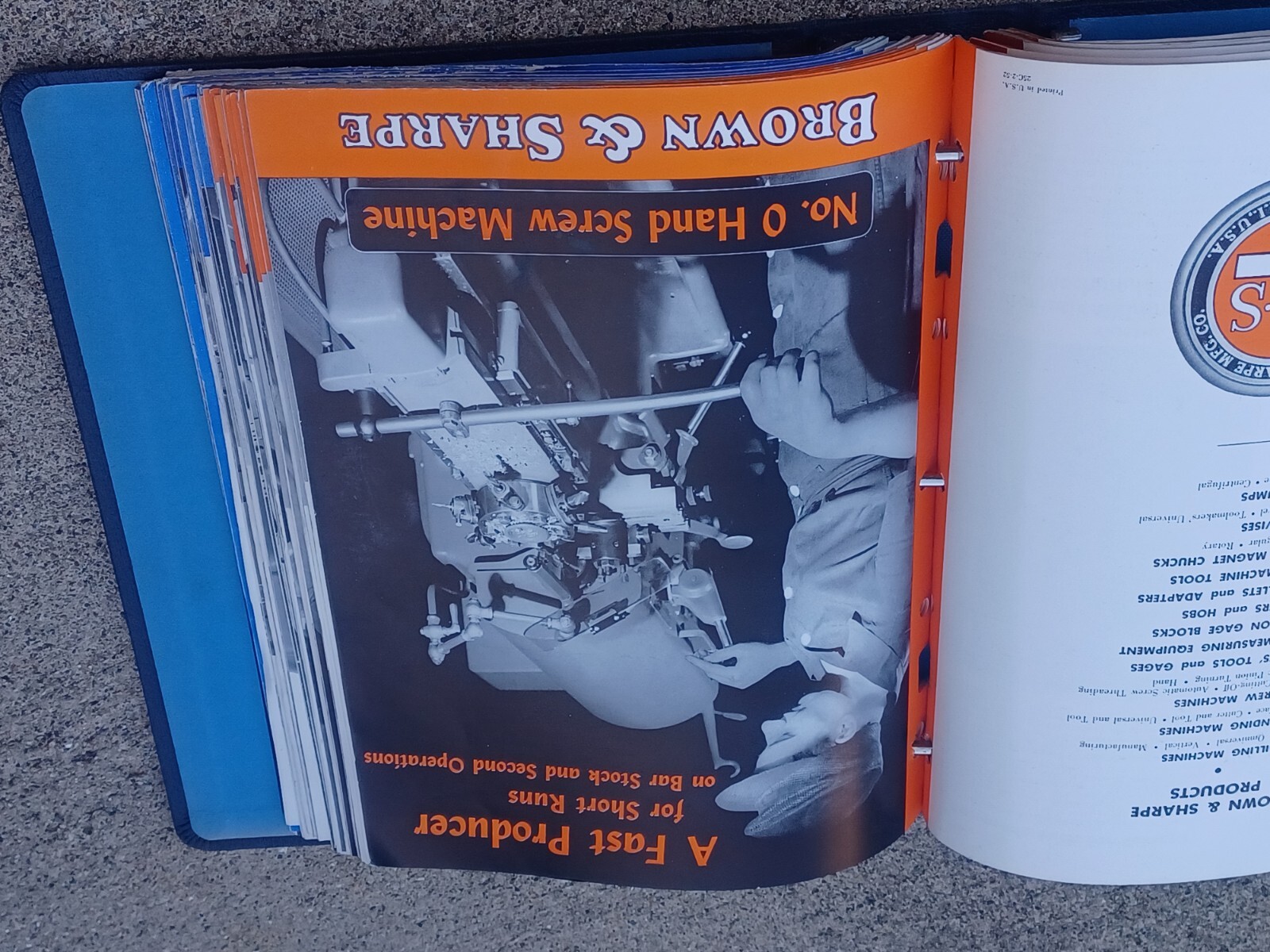 1950’s Brown & Sharpe GRINDING CUTTING MACHINES Binder Book SALES CATALOG TOOLS
