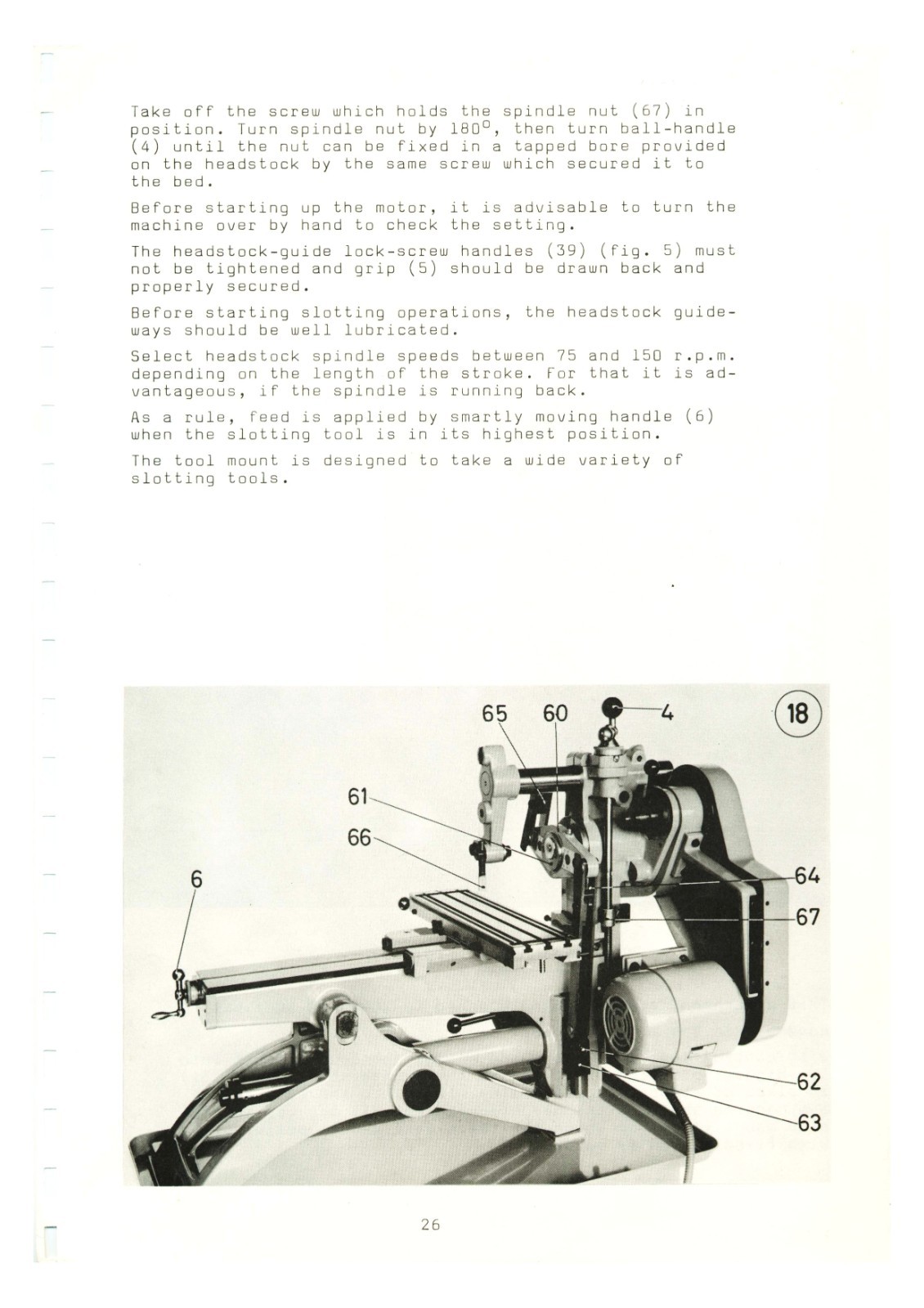 1 Universal Machine Tool Operator Instruction Manual Fits Meyer & Burger UW1 UM3