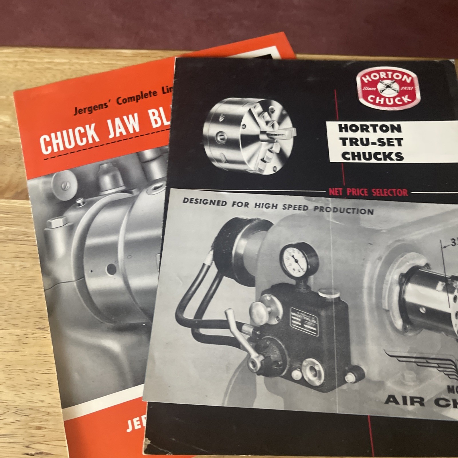 Horton Chuck Catalog/Jergen’s Chuck Catalog/Wright Air Chuck Brochure-3 pcs