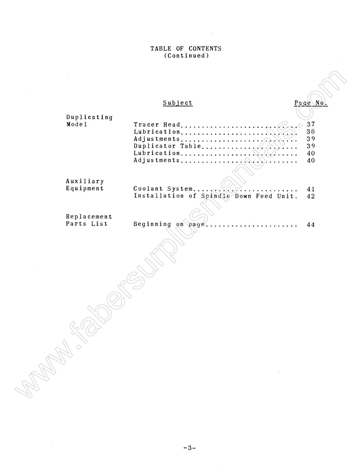 Gorton 1-22 Mastermill & Duplicator Mill Maintenance and Parts Manual * 557