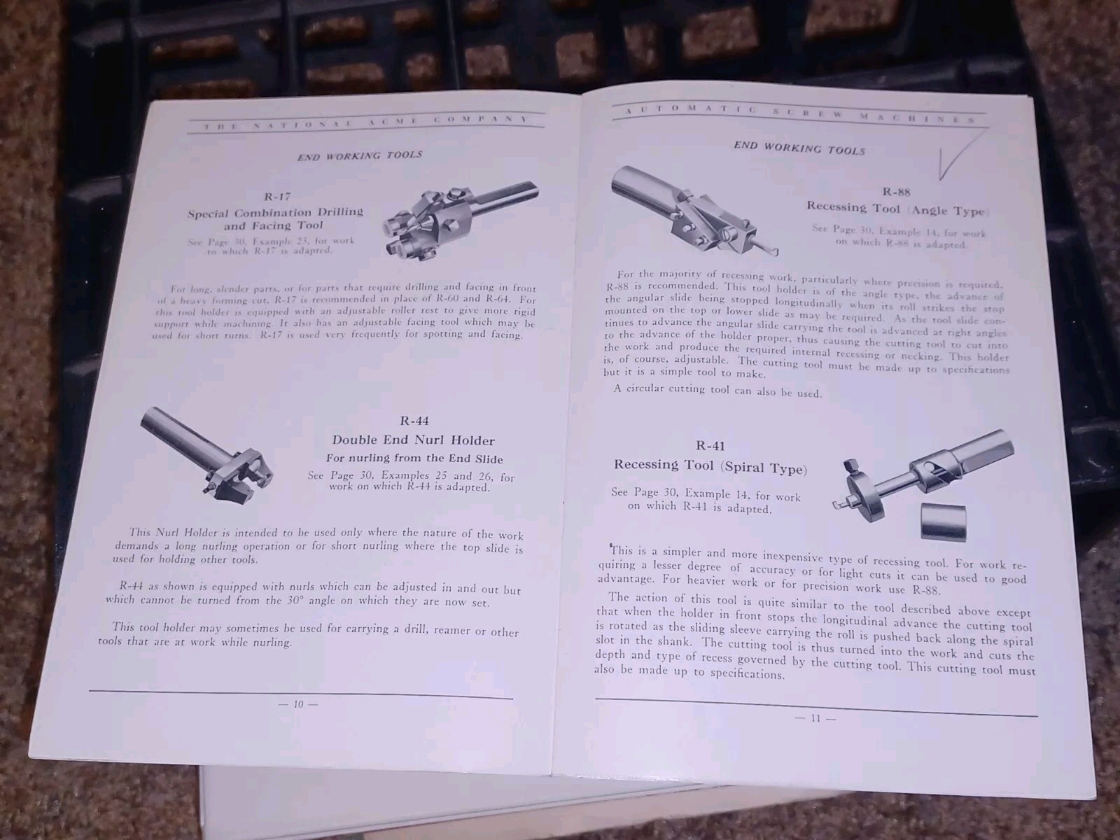 National Acme Company Model A MULTIPLE SPINDLE AUTOMATIC SCREW MACHINE CATALOG
