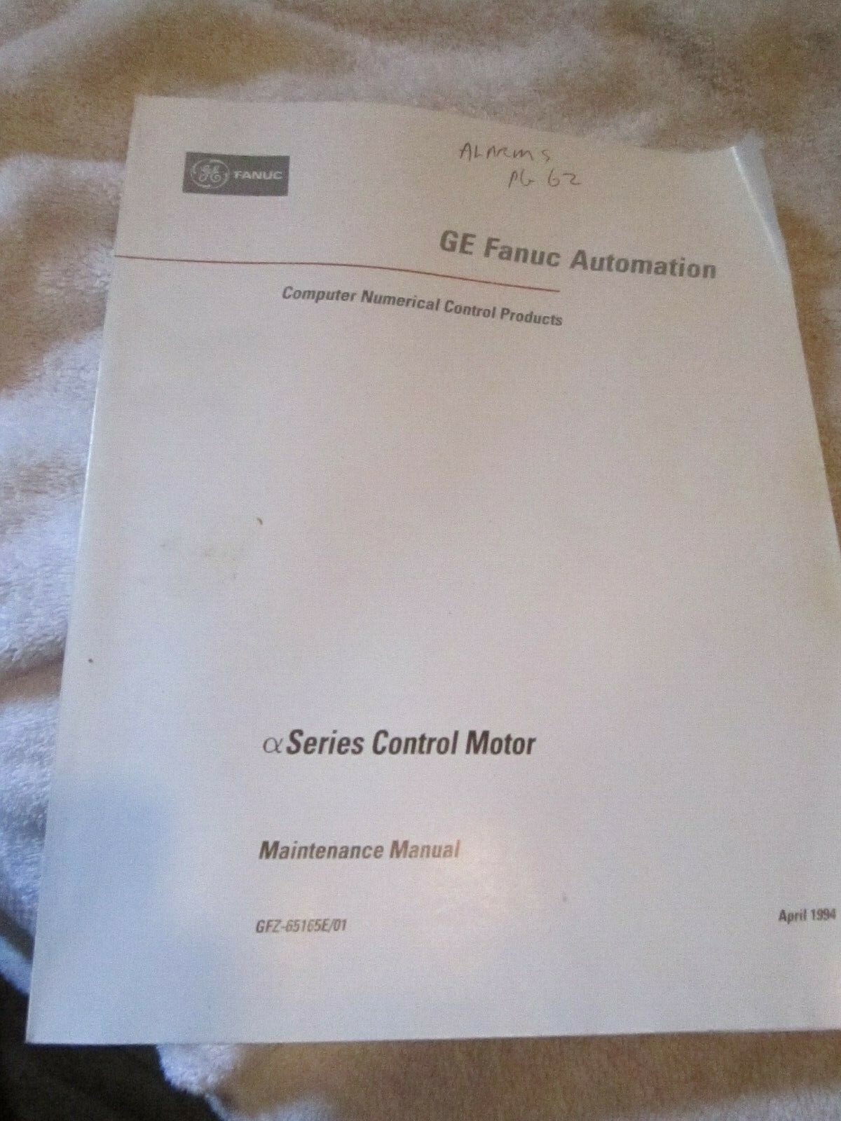 GE Fanuc Computer Automation ol series control motor Maintenance MANUAL Book