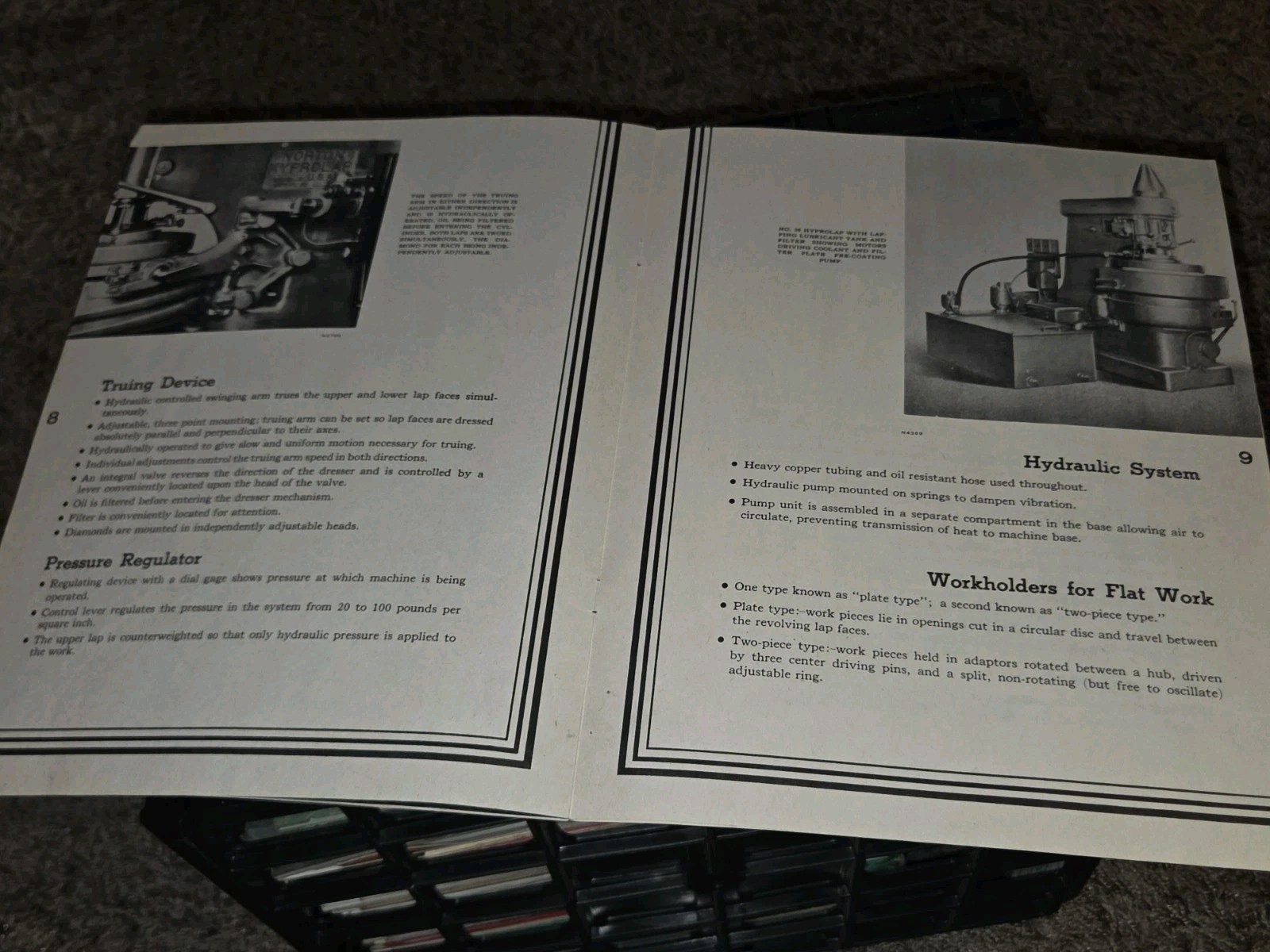 Norton Grinding/ Lapping Machine Sales Catalog Booklet Bulletin No. 26 Hyprolap